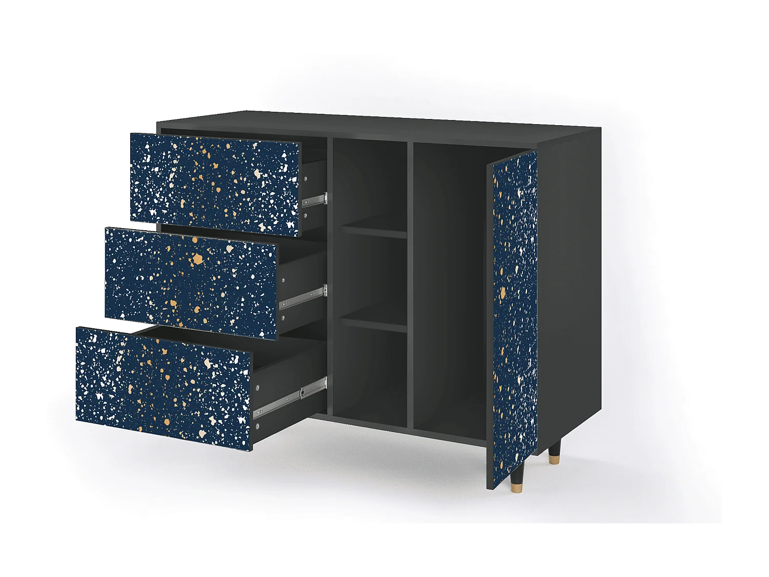 Buffet - 125x98x48 cm - BS2 - Starfall, Anthracite