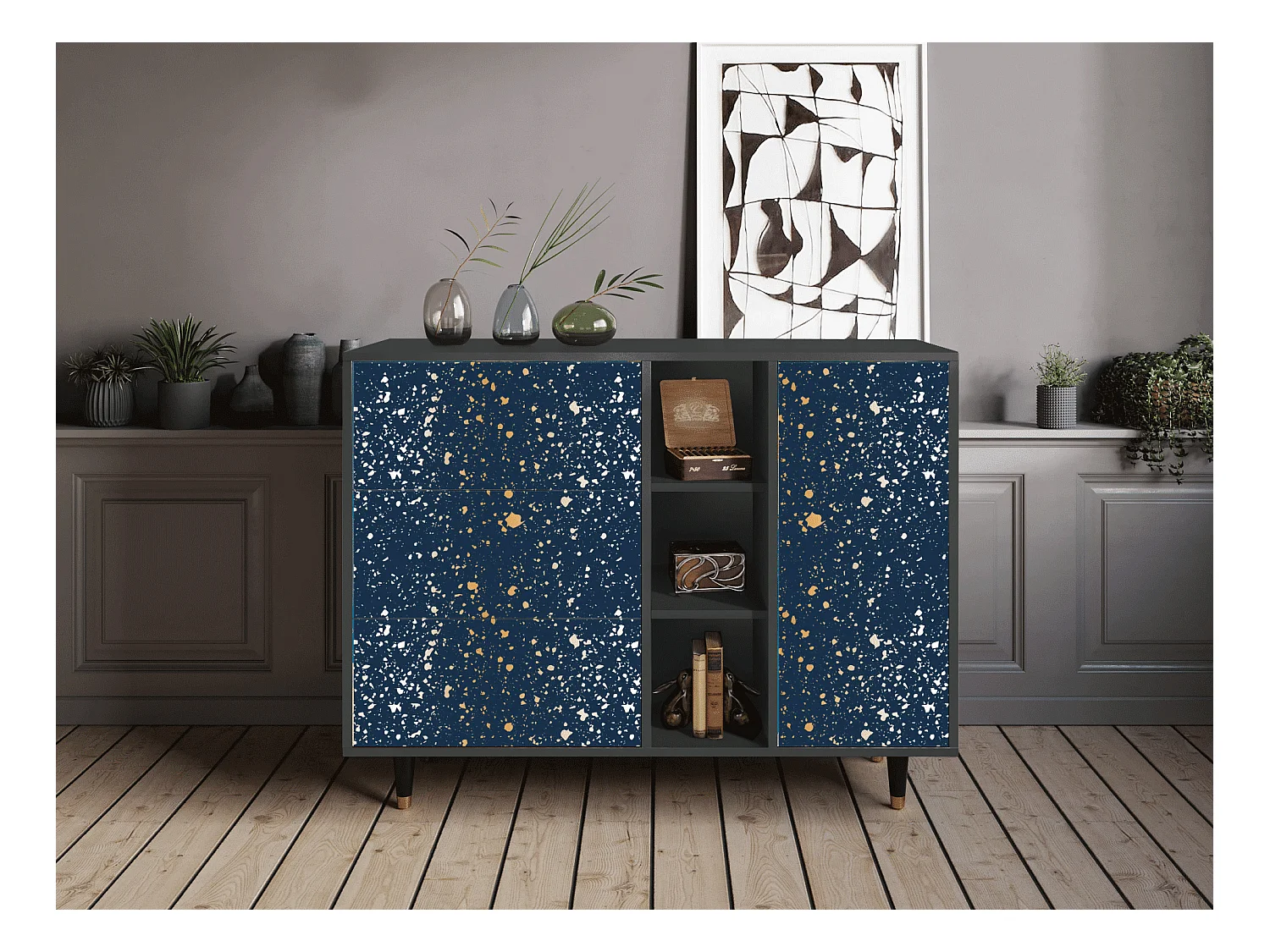 Credenza - 125x98x48 cm - BS2 - Starfall, Antracite
