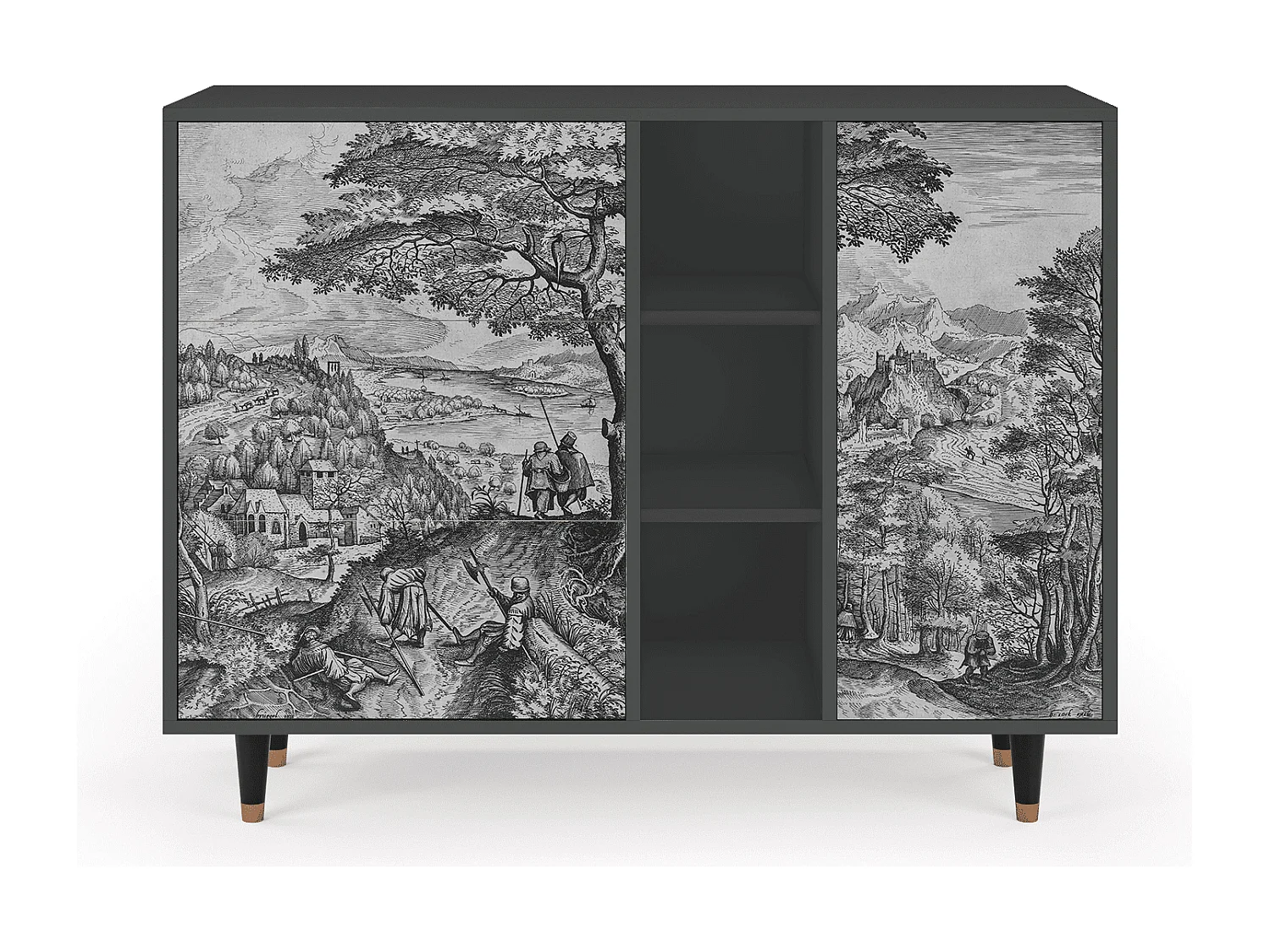 Credenza - 125x98x48 cm - BS2 - Milites Requiescentes, Antracite