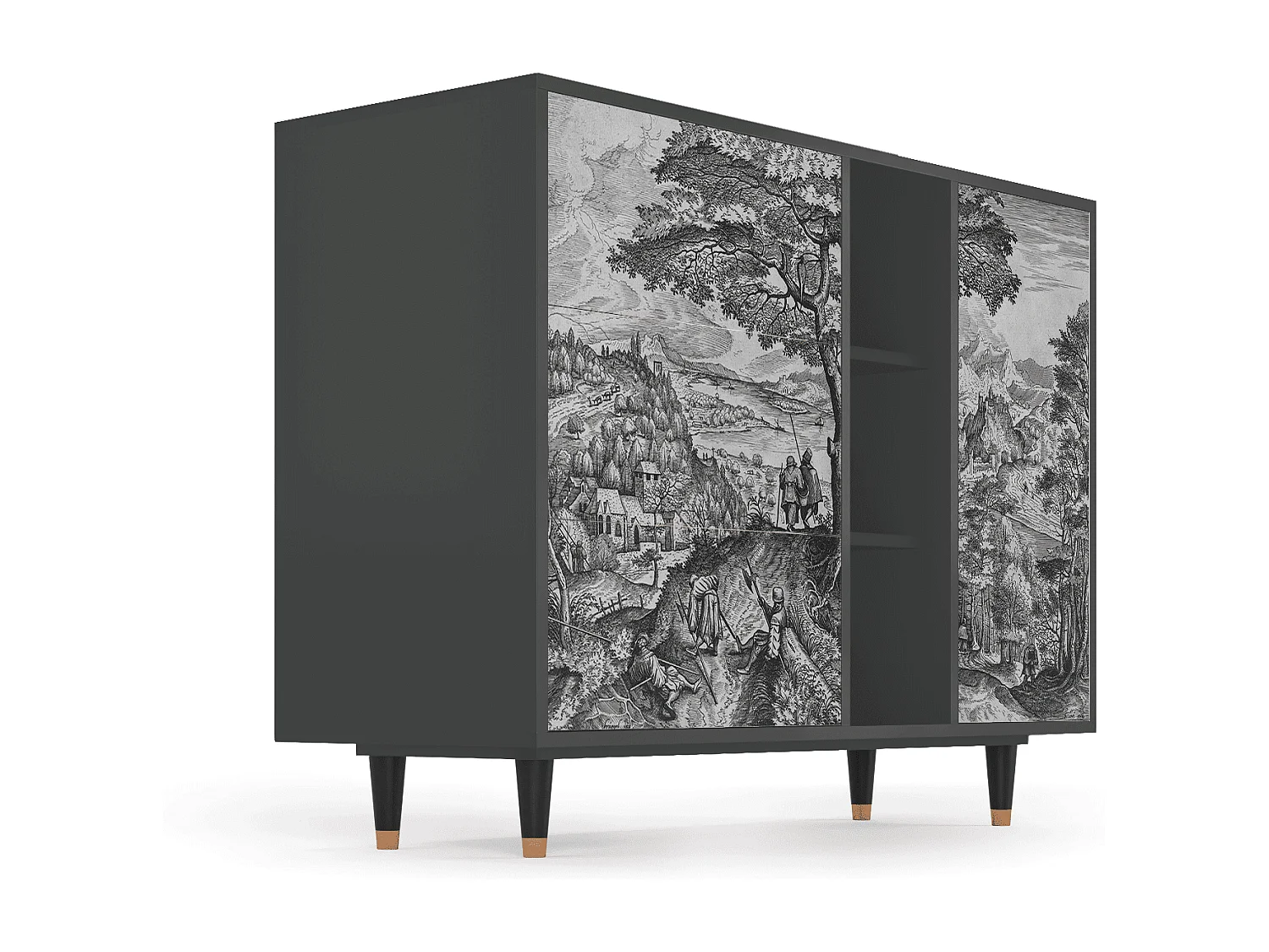 Credenza - 125x98x48 cm - BS2 - Milites Requiescentes, Antracite