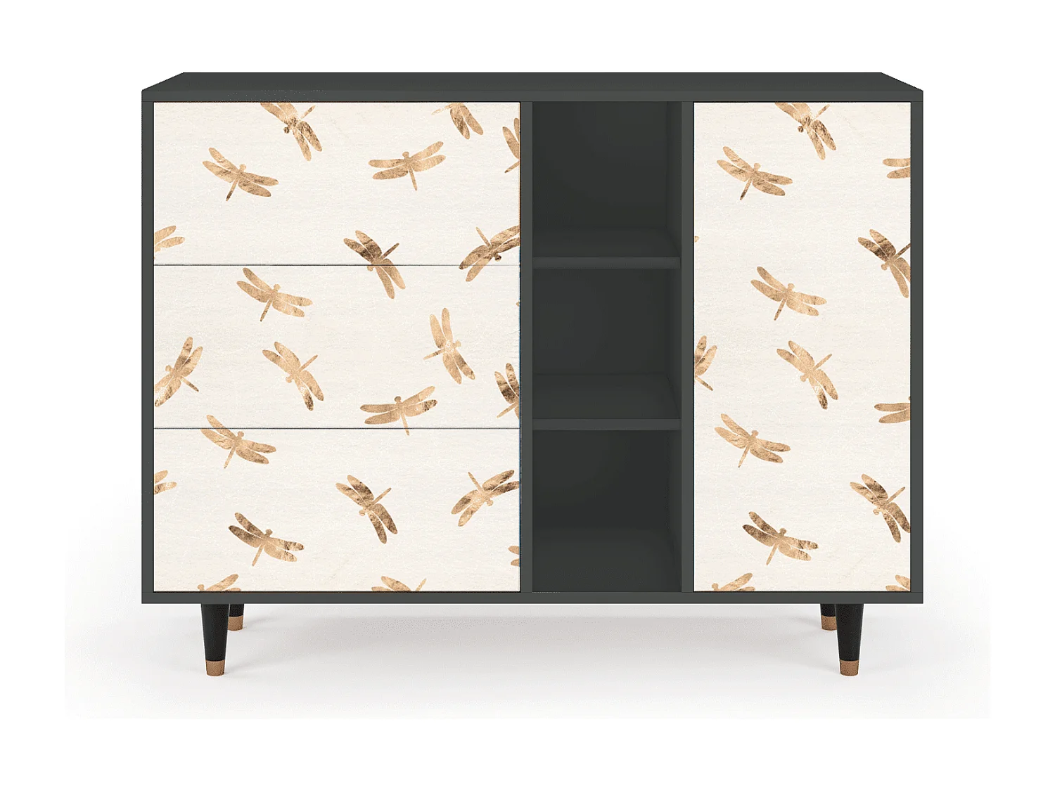 Buffet - 125x98x48 cm - BS2 - Nude Dragonflies, Anthracite
