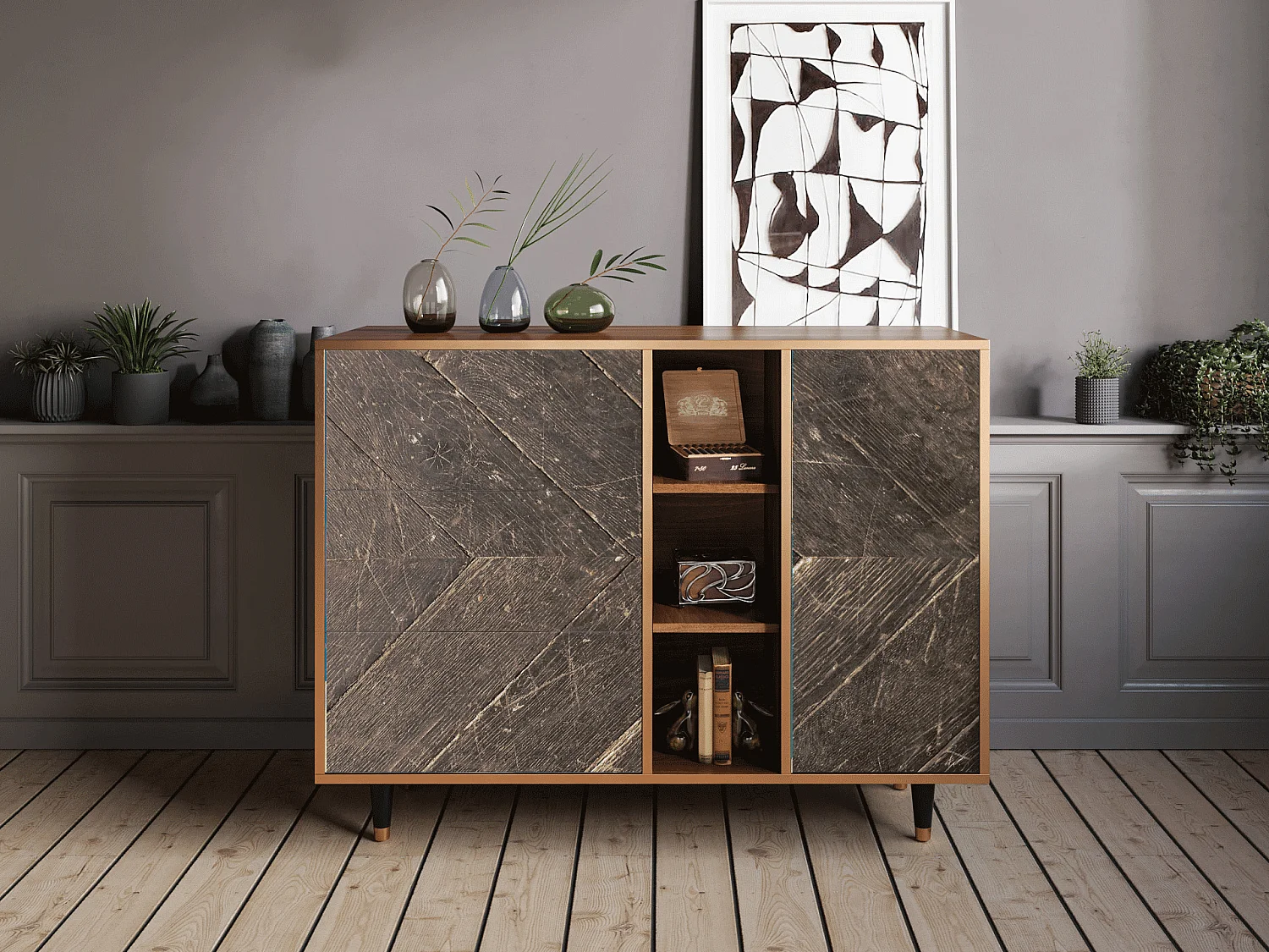 Credenza - 125x98x48 cm - BS2 - Wise Tree, Noce