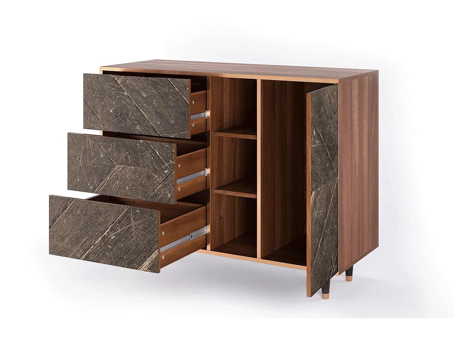 Buffet - 125x98x48 cm - BS2 - Wise Tree, Noyer