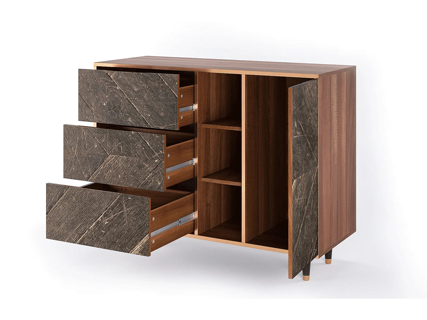 Buffet - 125x98x48 cm - BS2 - Wise Tree, Noyer