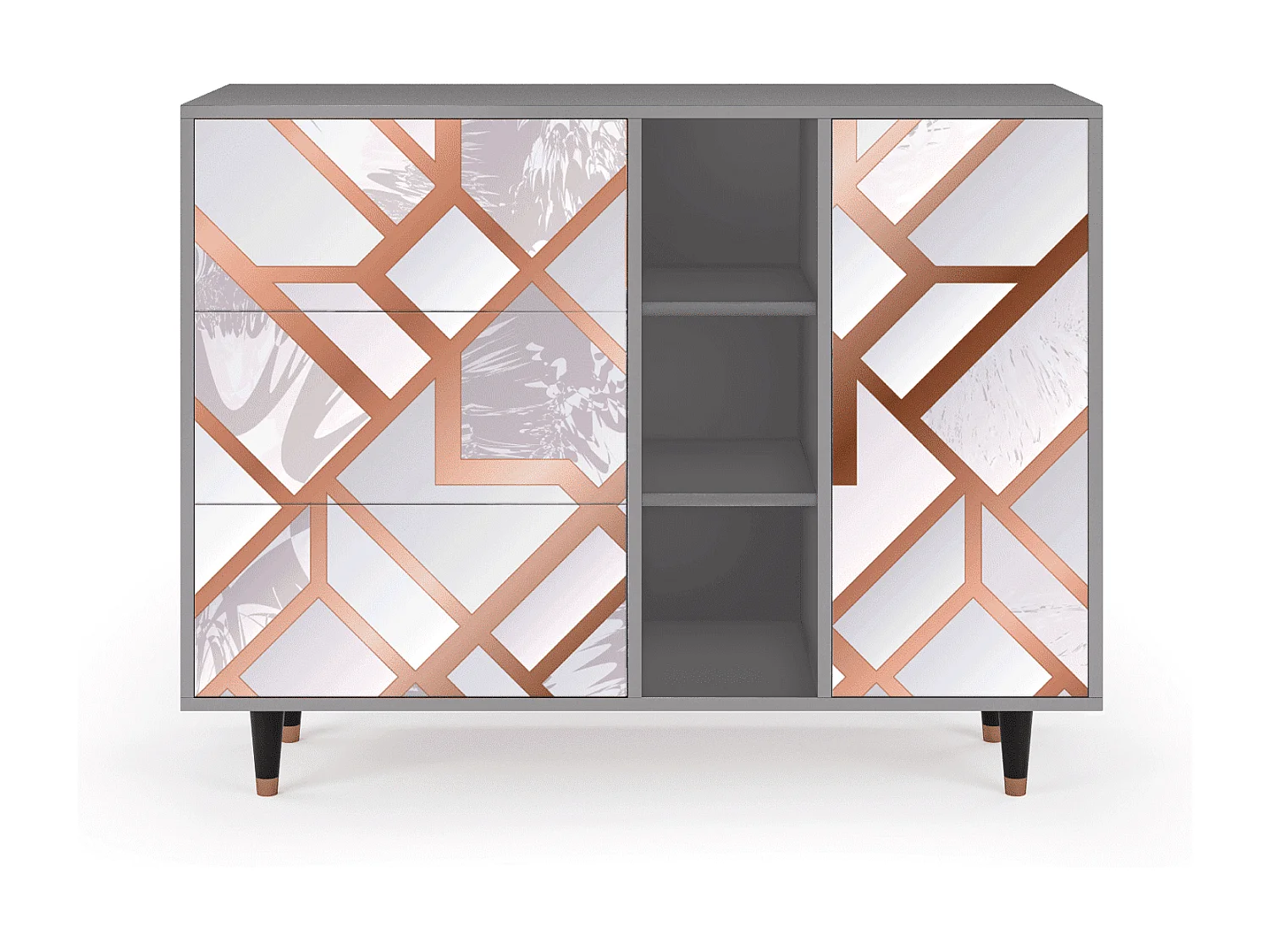 Buffet - 125x98x48 cm - BS2 - Pastel Fairytale, Gris