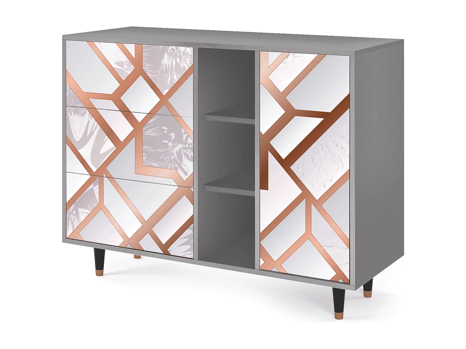 Sideboard - 125x98x48 cm - BS2 - Pastel Fairytale, Grau