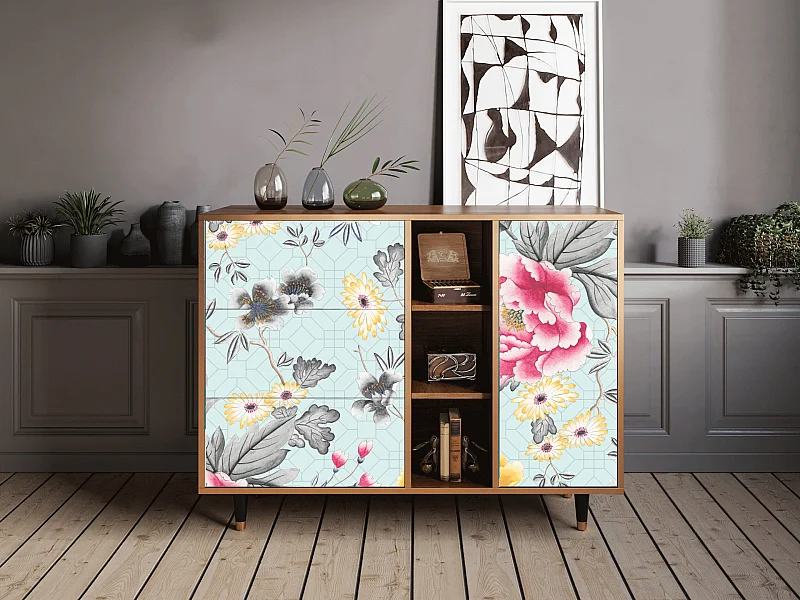 Kredens - 125x98x48 cm - BS2 - Sky Garden, Orzech