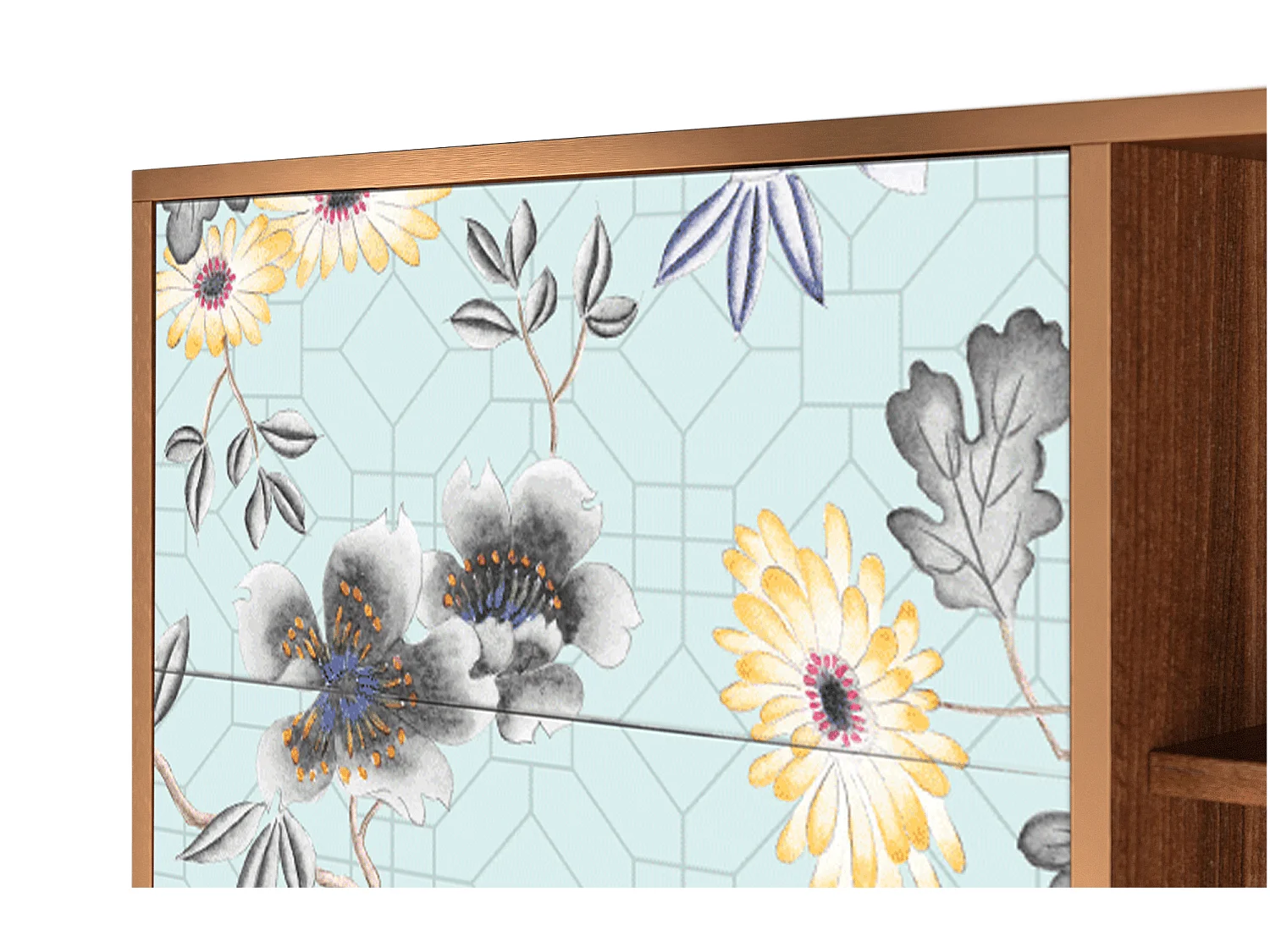 Aparador - 125x98x48 cm - BS2 - Sky Garden, Nogueira