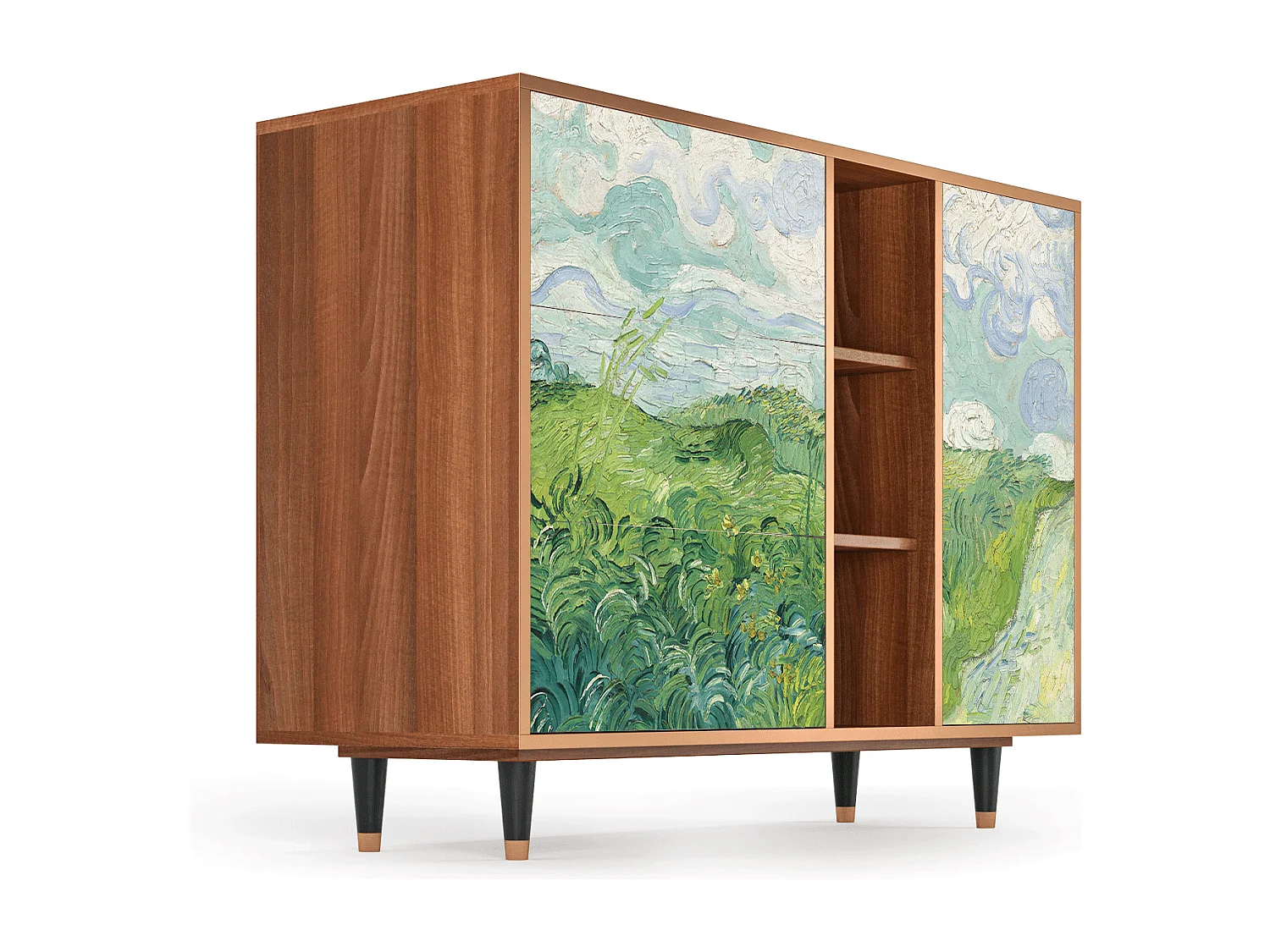 Buffet - 125x98x48 cm - BS2 - Green Wheat Fields, Noyer