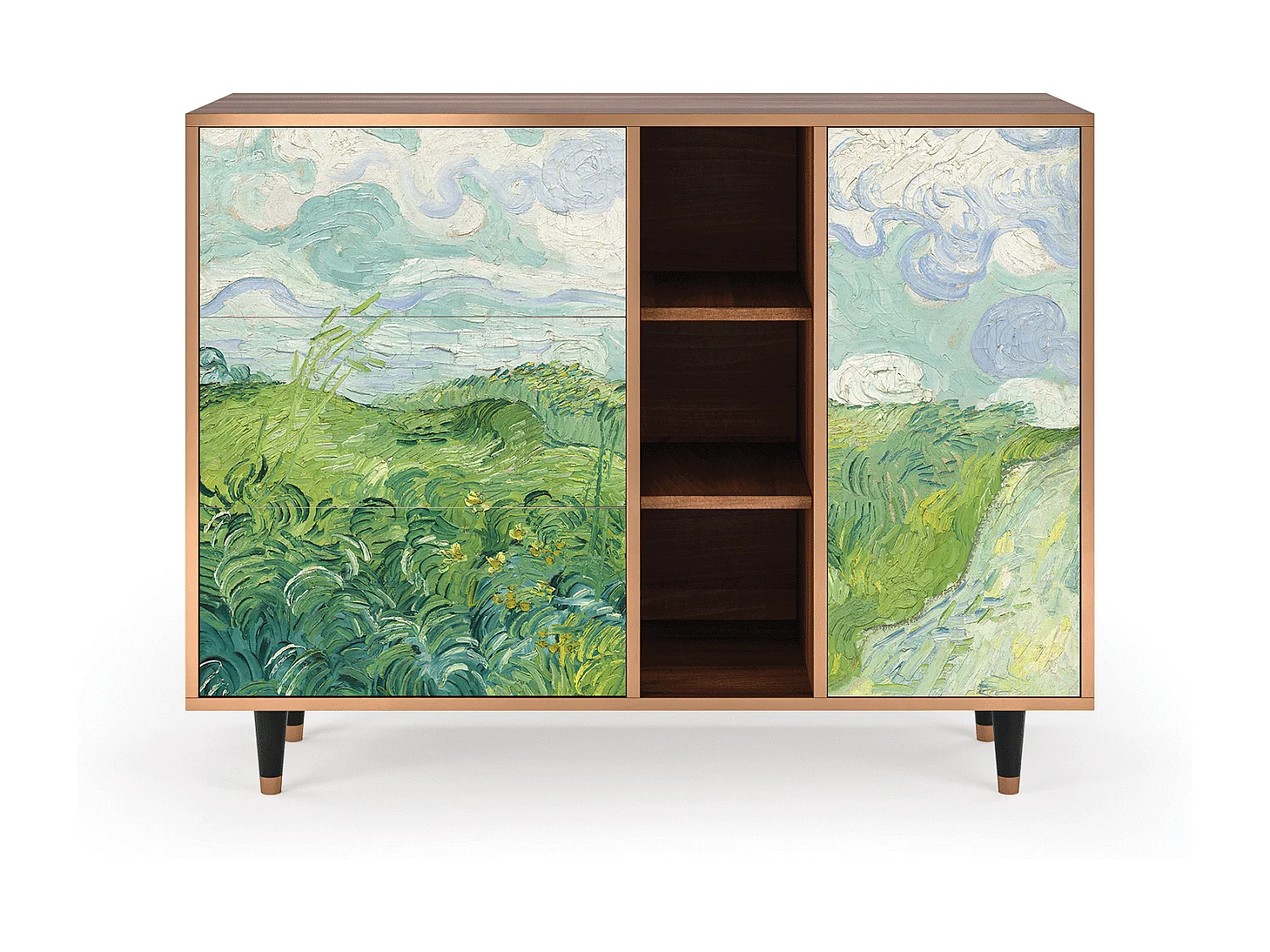 Buffet - 125x98x48 cm - BS2 - Green Wheat Fields, Noyer