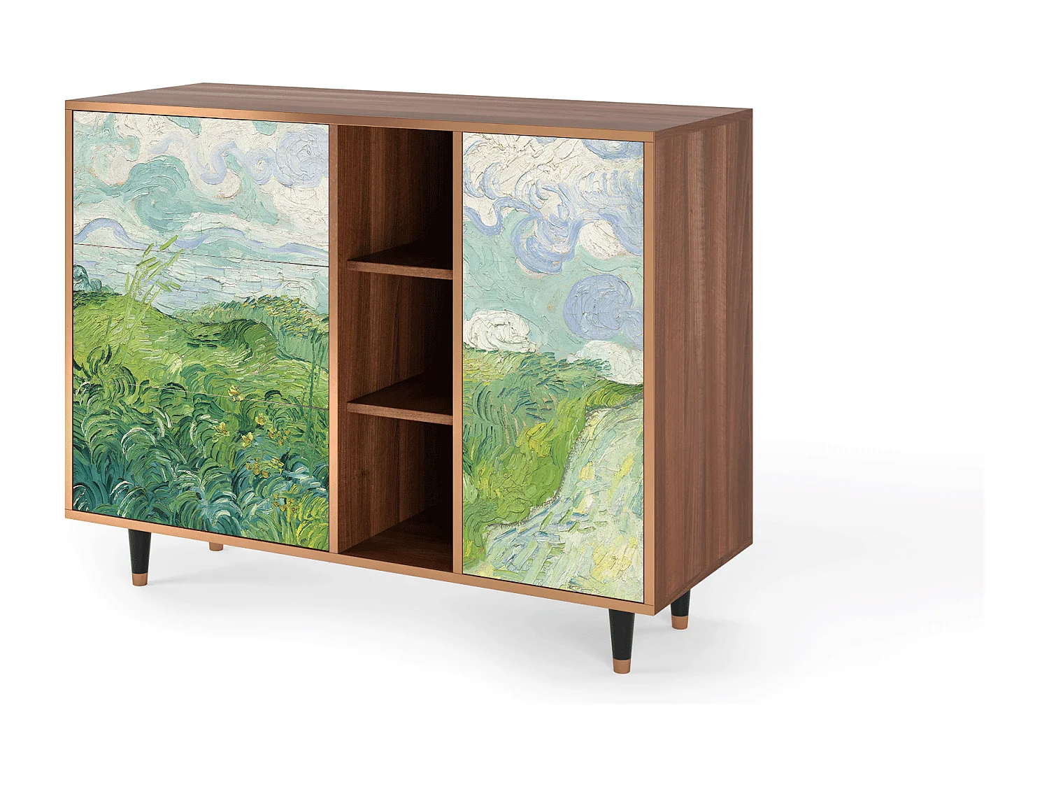 Buffet - 125x98x48 cm - BS2 - Green Wheat Fields, Noyer