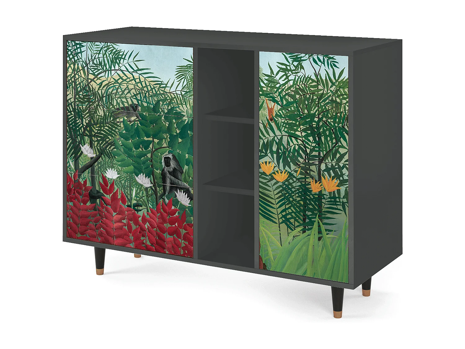 Buffet - 125x98x48 cm - BS2 - Jungles in Paris, Anthracite