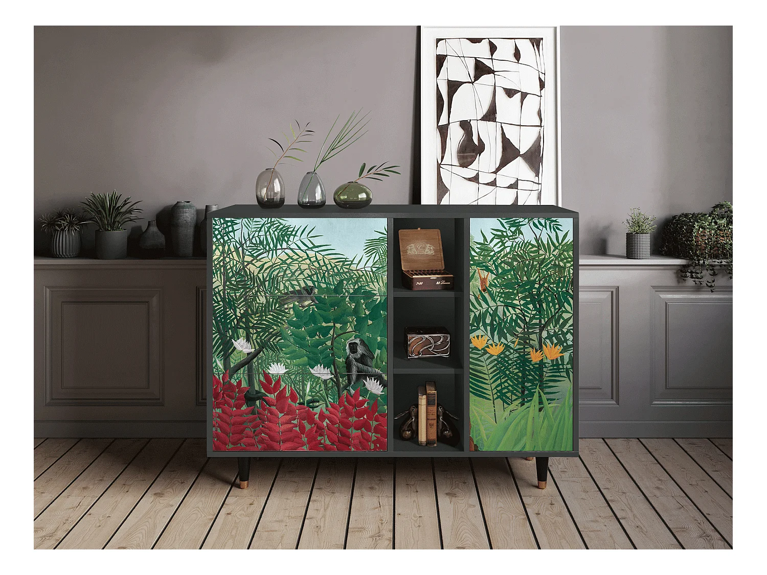 Credenza - 125x98x48 cm - BS2 - Jungles in Paris, Antracite