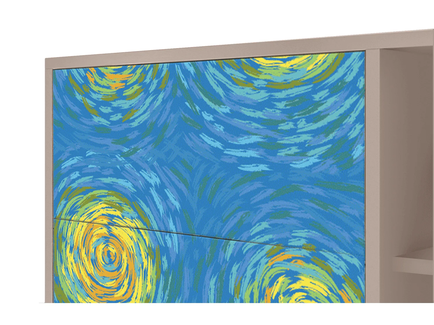 Buffet - 125x98x48 cm - BS2 - Van Gogh Lights, Latte