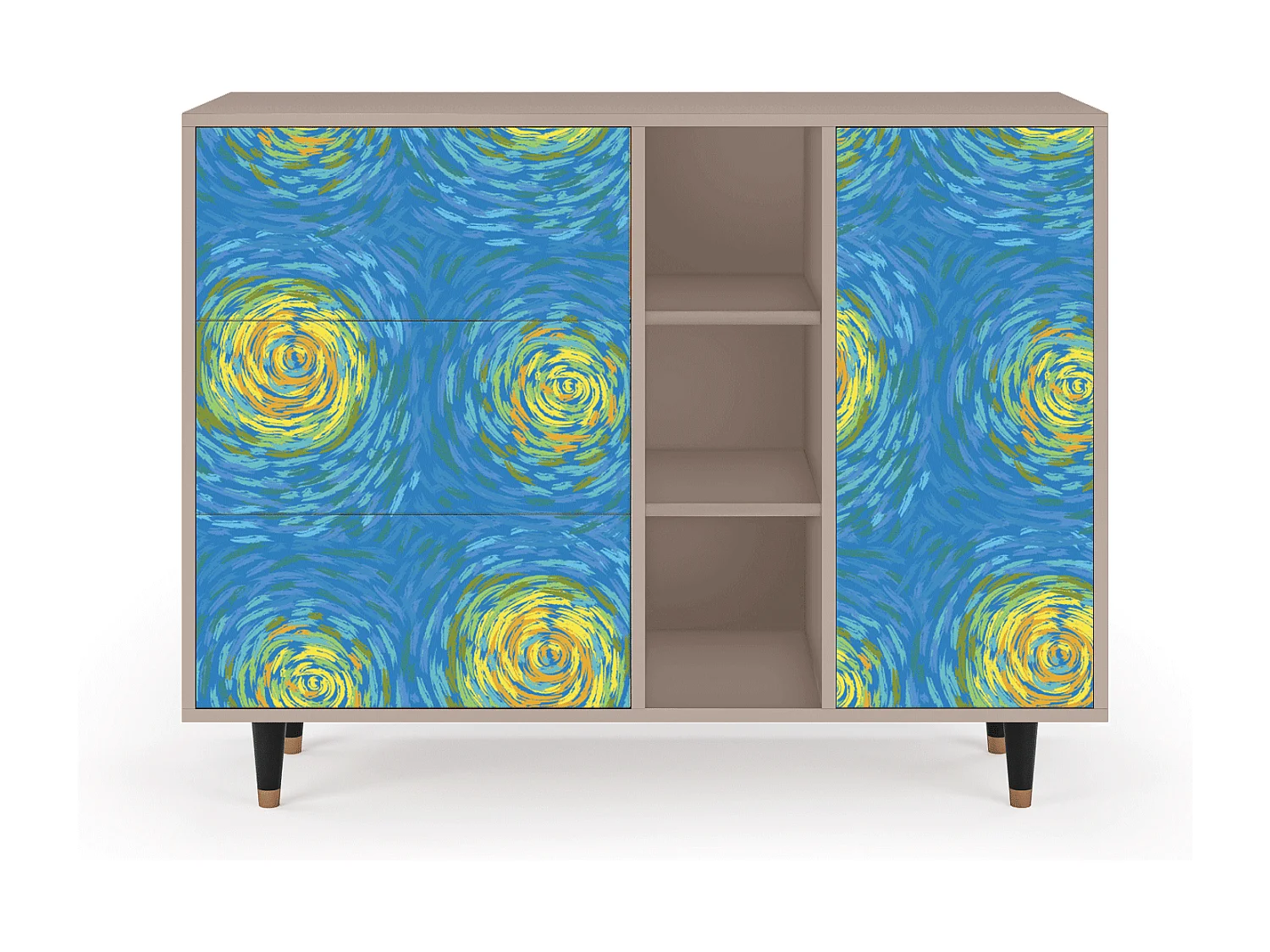 Buffet - 125x98x48 cm - BS2 - Van Gogh Lights, Latte