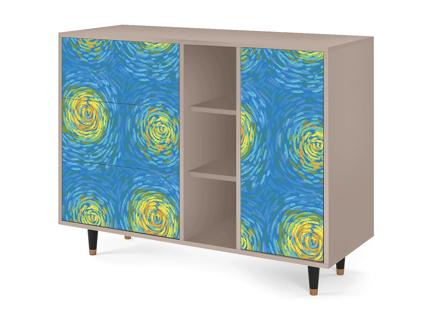 Aparador - 125x98x48 cm - BS2 - Van Gogh Lights, Latte