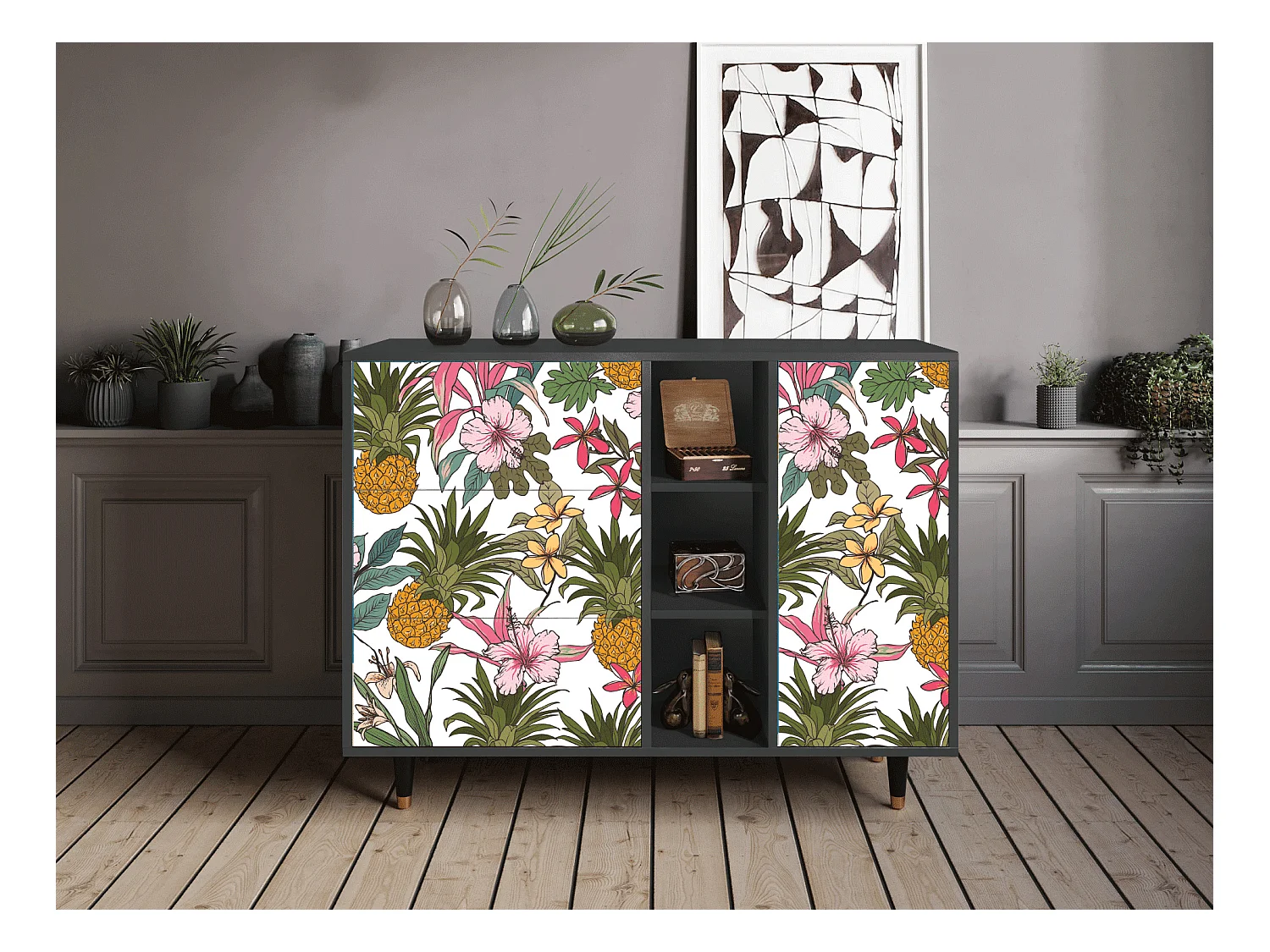 Sideboard - 125x98x48 cm - BS2 - Estival Fruit, Anthrazit
