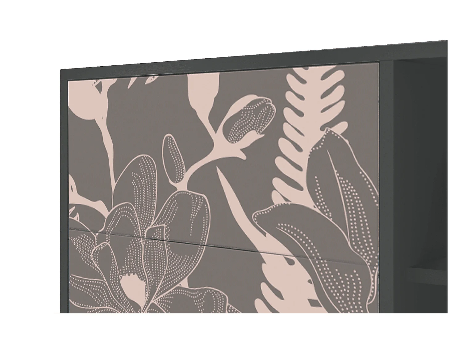 Buffet - 125x98x48 cm - BS2 - Issabelline Flower, Anthracite