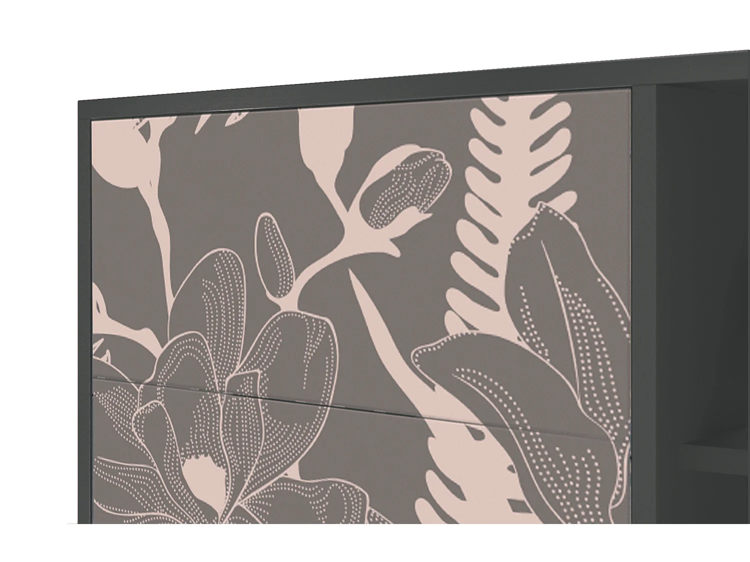 Buffet - 125x98x48 cm - BS2 - Issabelline Flower, Anthracite