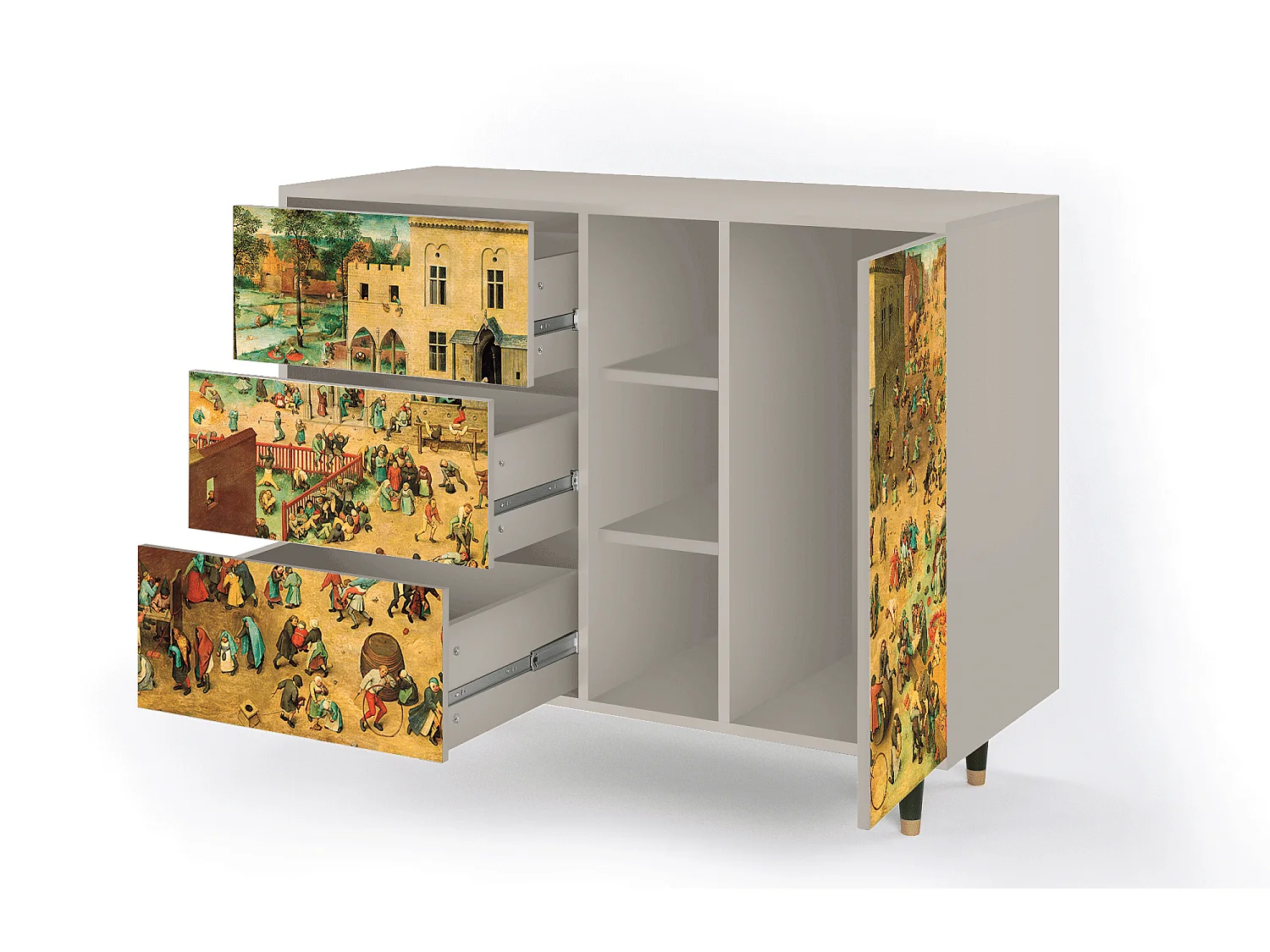 Sideboard - 125x98x48 cm - BS2 - Children Games, Sand