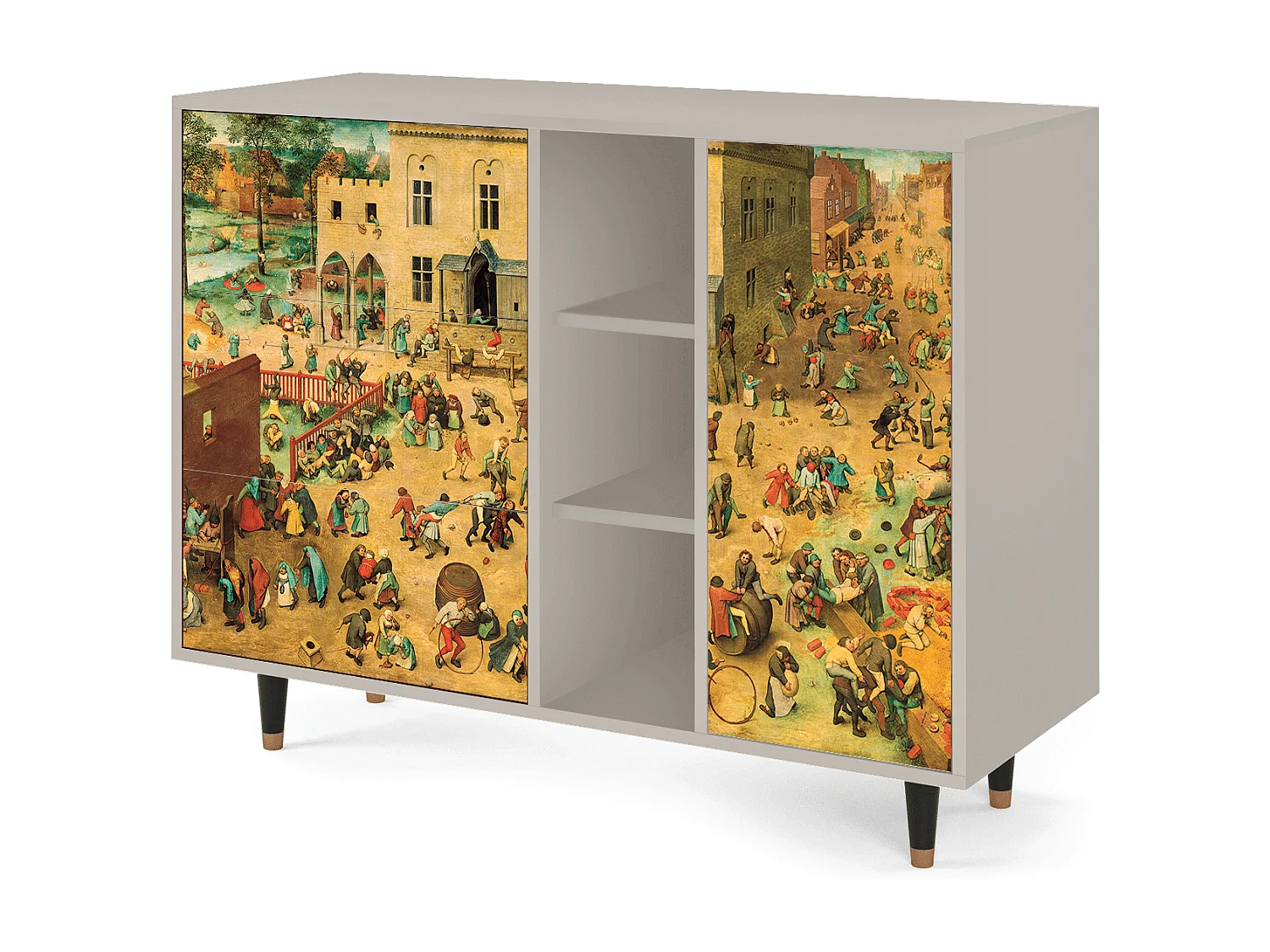 Kredens - 125x98x48 cm - BS2 - Children Games, Piaskowy