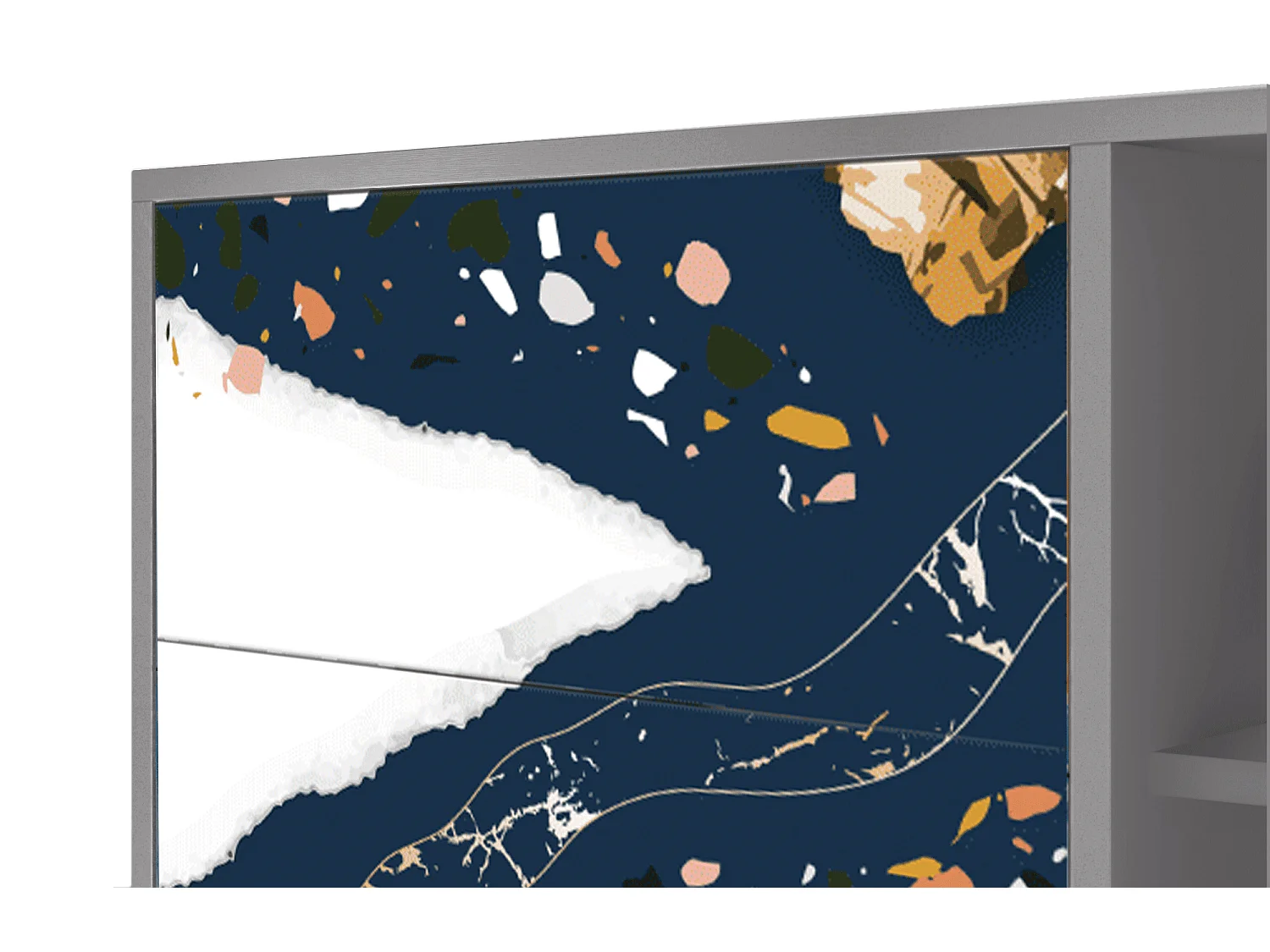 Aparador - 125x98x48 cm - BS2 - Nude Iceberg, Gris