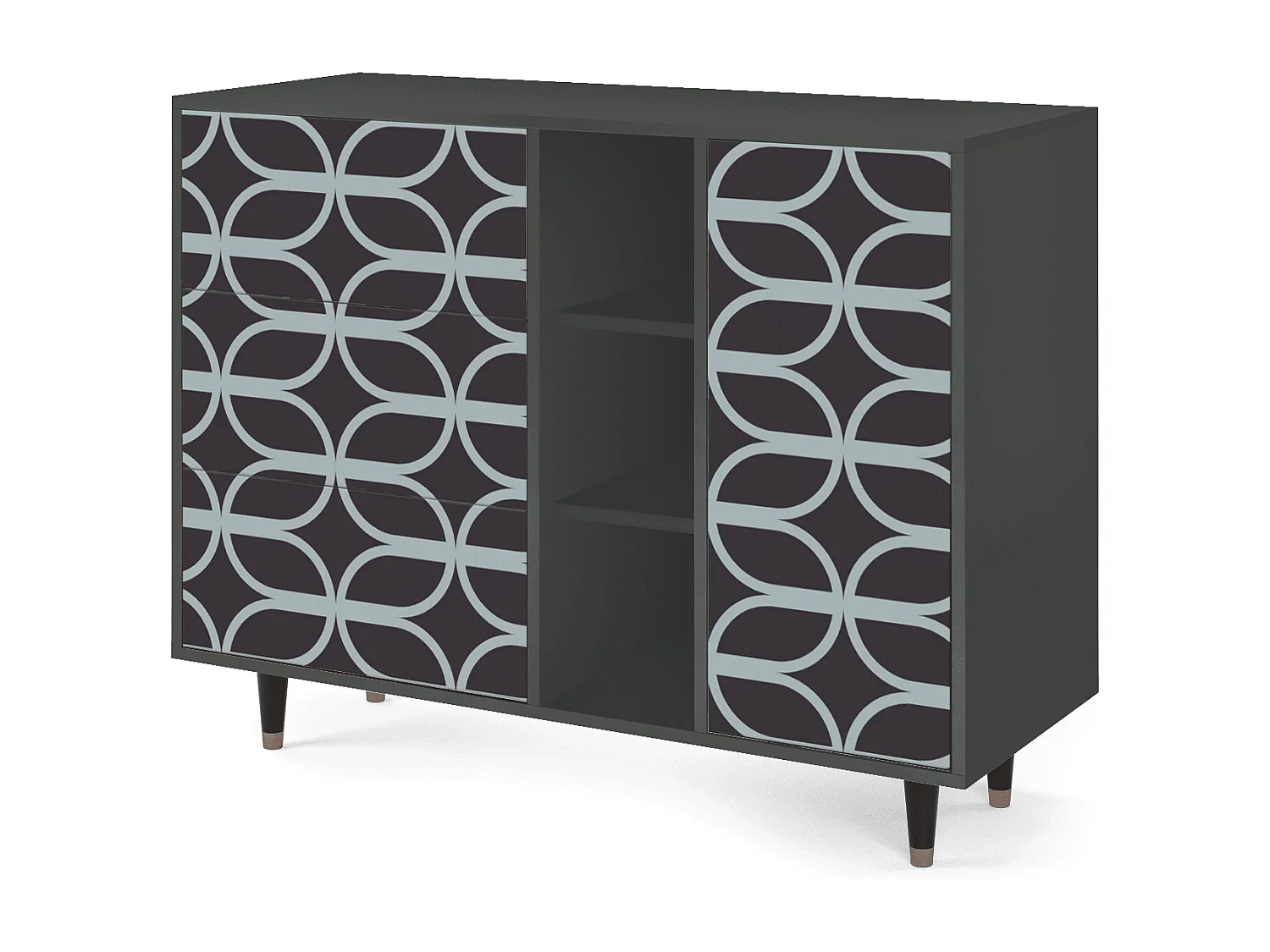 Credenza - 125x98x48 cm - BS2 - Braided Blue, Antracite