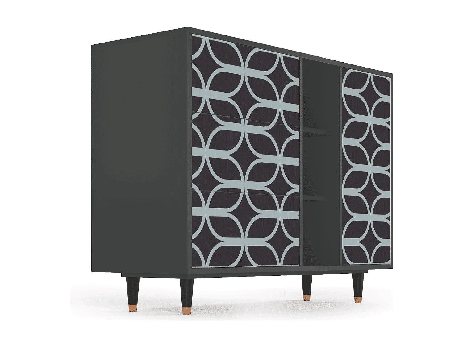 Credenza - 125x98x48 cm - BS2 - Braided Blue, Antracite