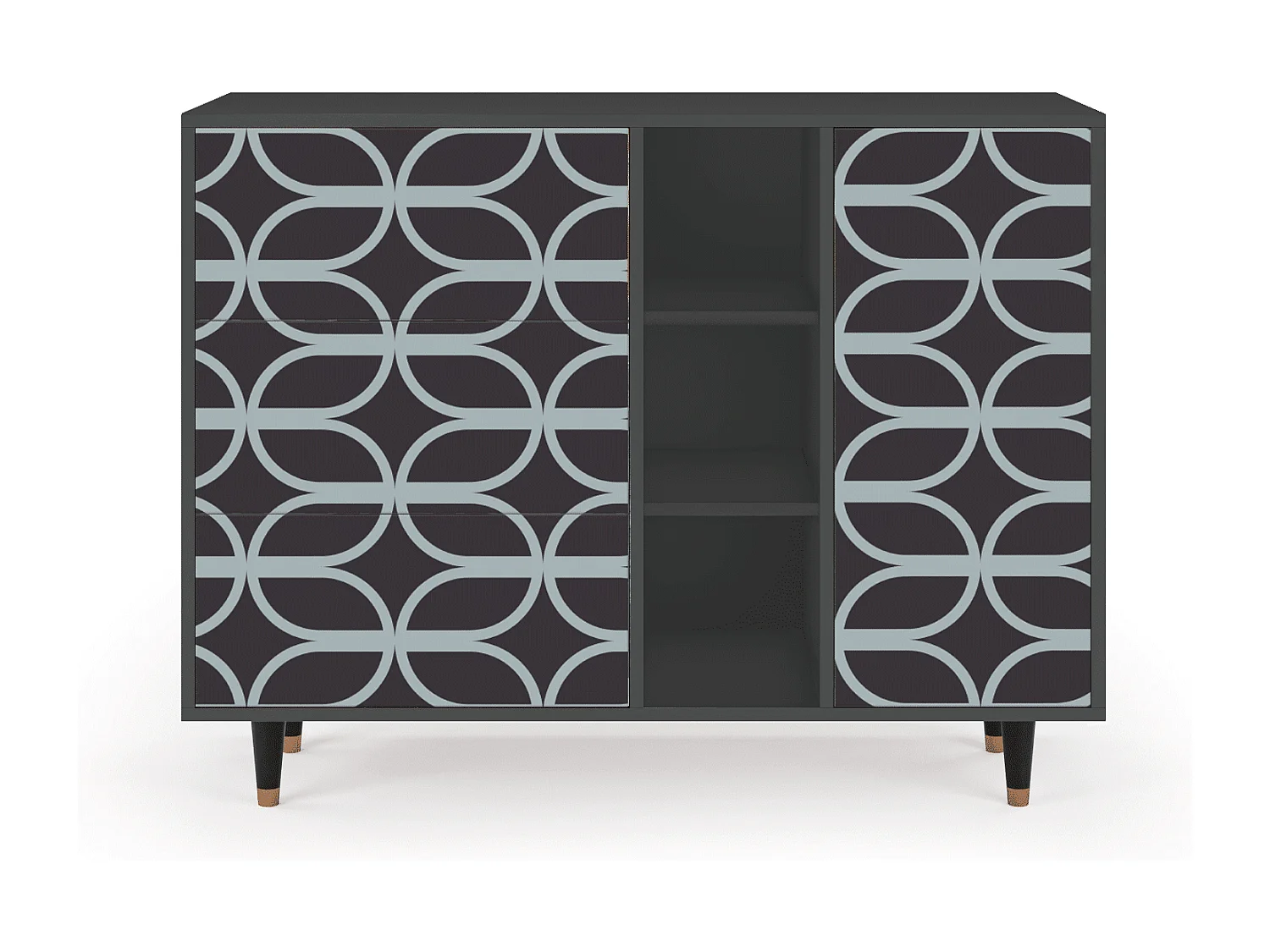 Buffet - 125x98x48 cm - BS2 - Braided Blue, Anthracite
