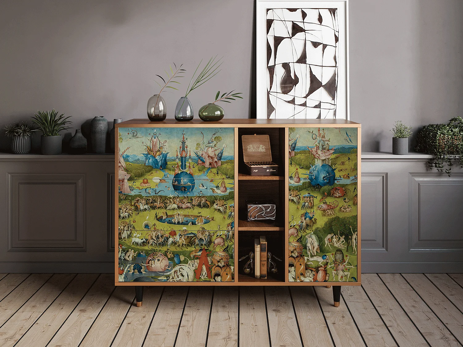 Kredens - 125x98x48 cm - BS2 - The Garden 2 by Bosch, Orzech