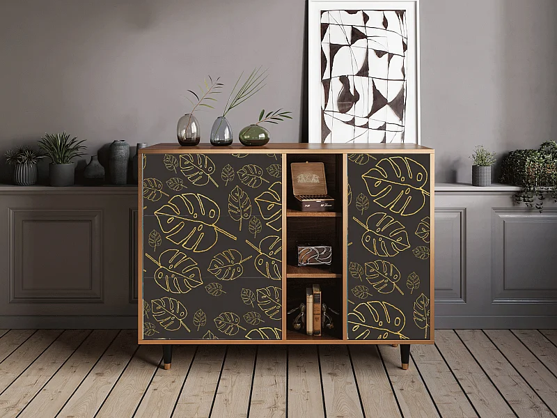 Credenza - 125x98x48 cm - BS2 - Fall Of The Leaves, Noce