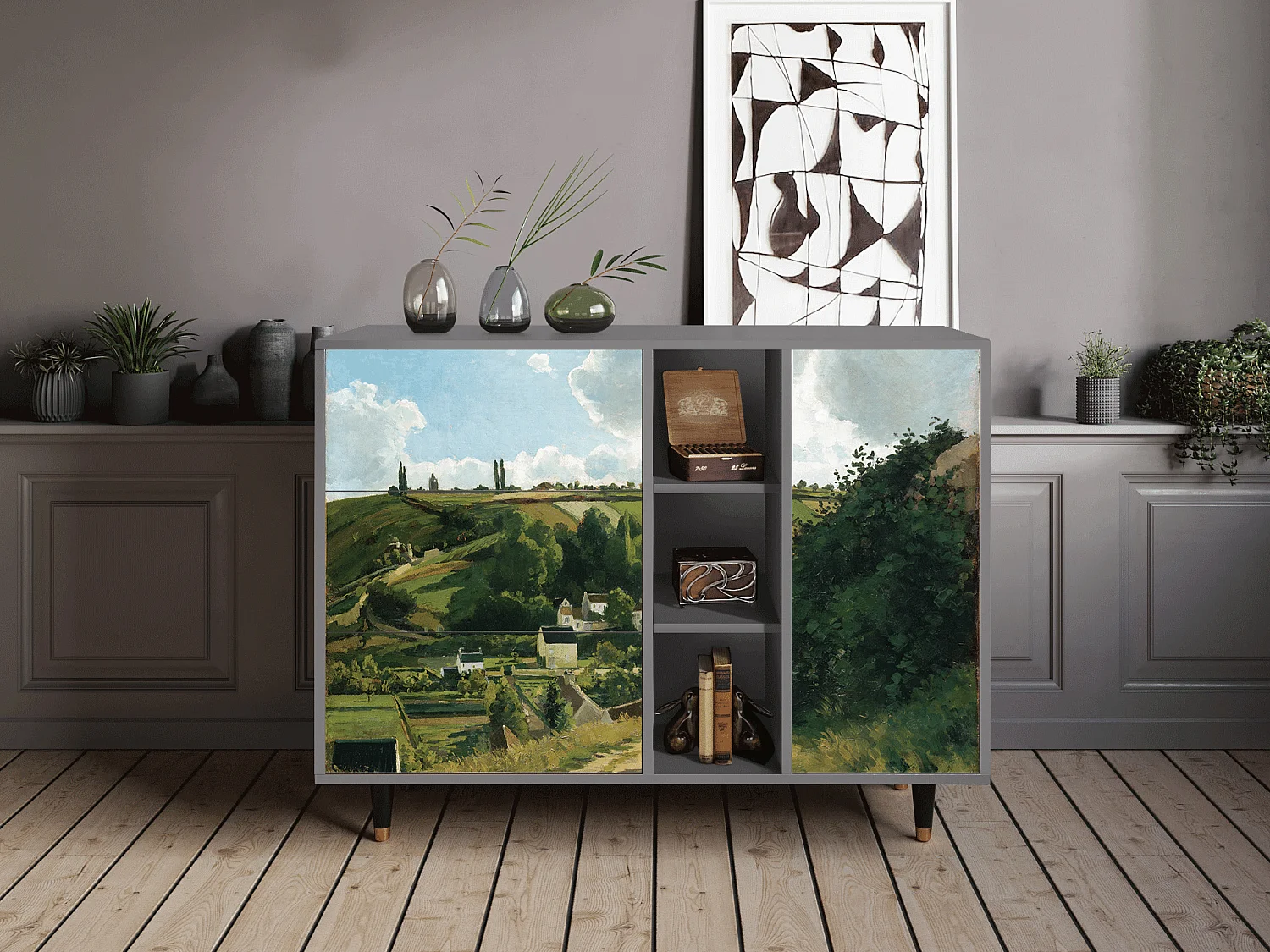 Buffet - 125x98x48 cm - BS2 - Jalais Hill by Pissarro, Gris