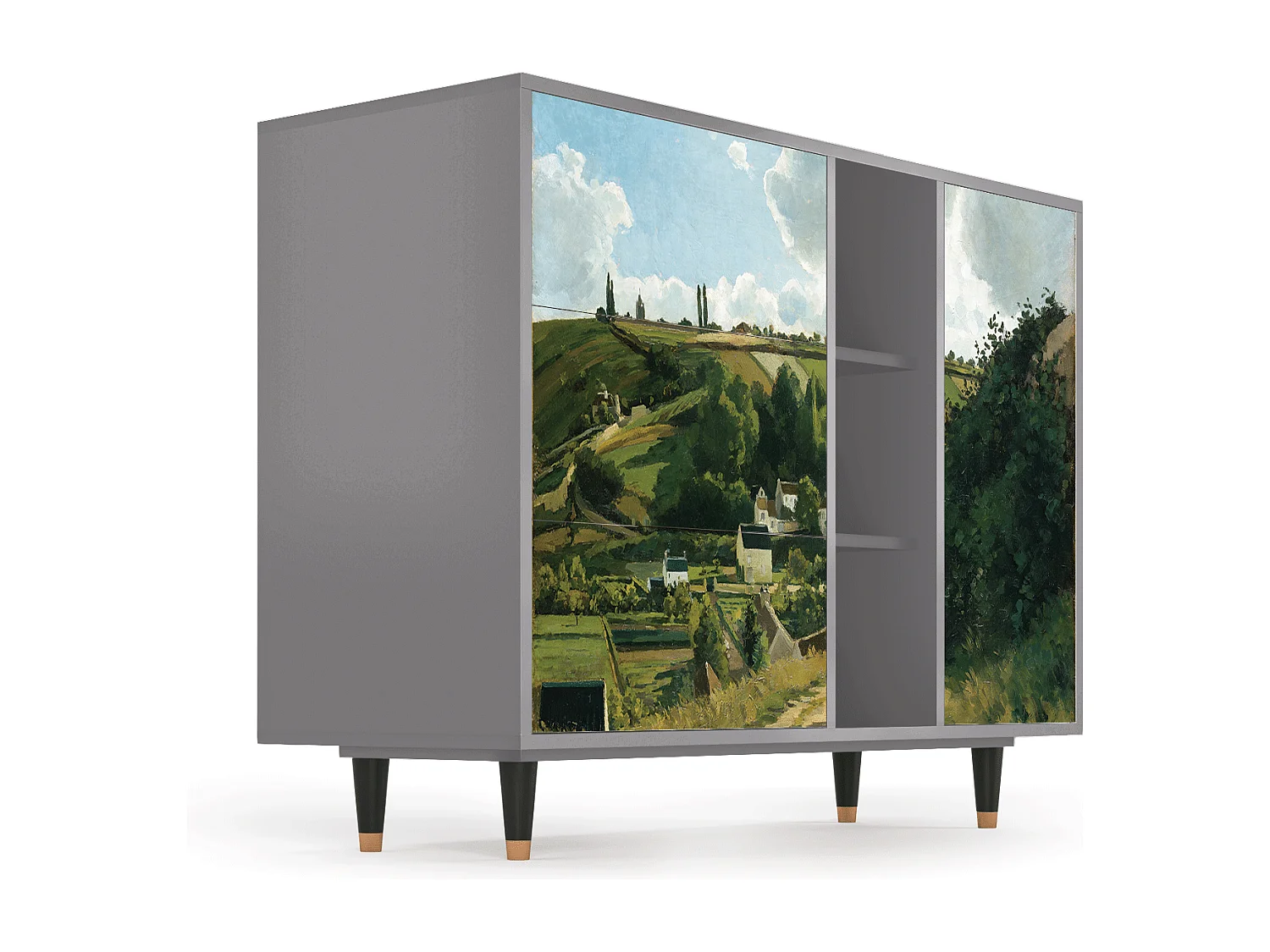 Kredens - 125x98x48 cm - BS2 - Jalais Hill by Pissarro, Szary