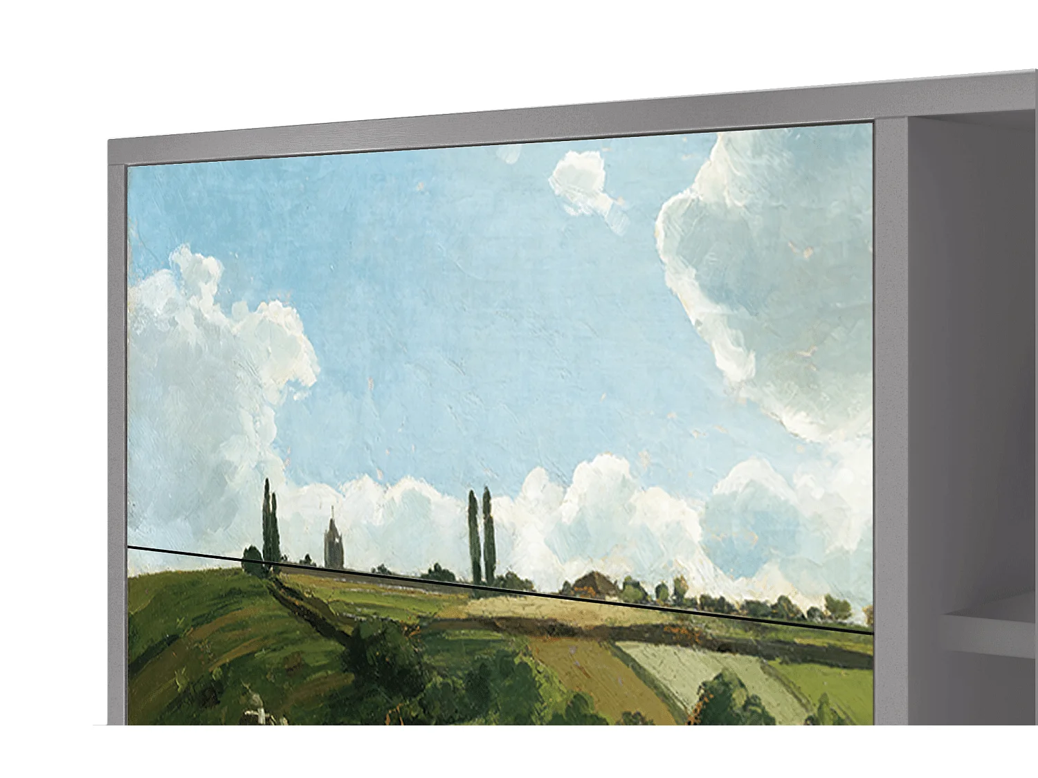 Kredens - 125x98x48 cm - BS2 - Jalais Hill by Pissarro, Szary