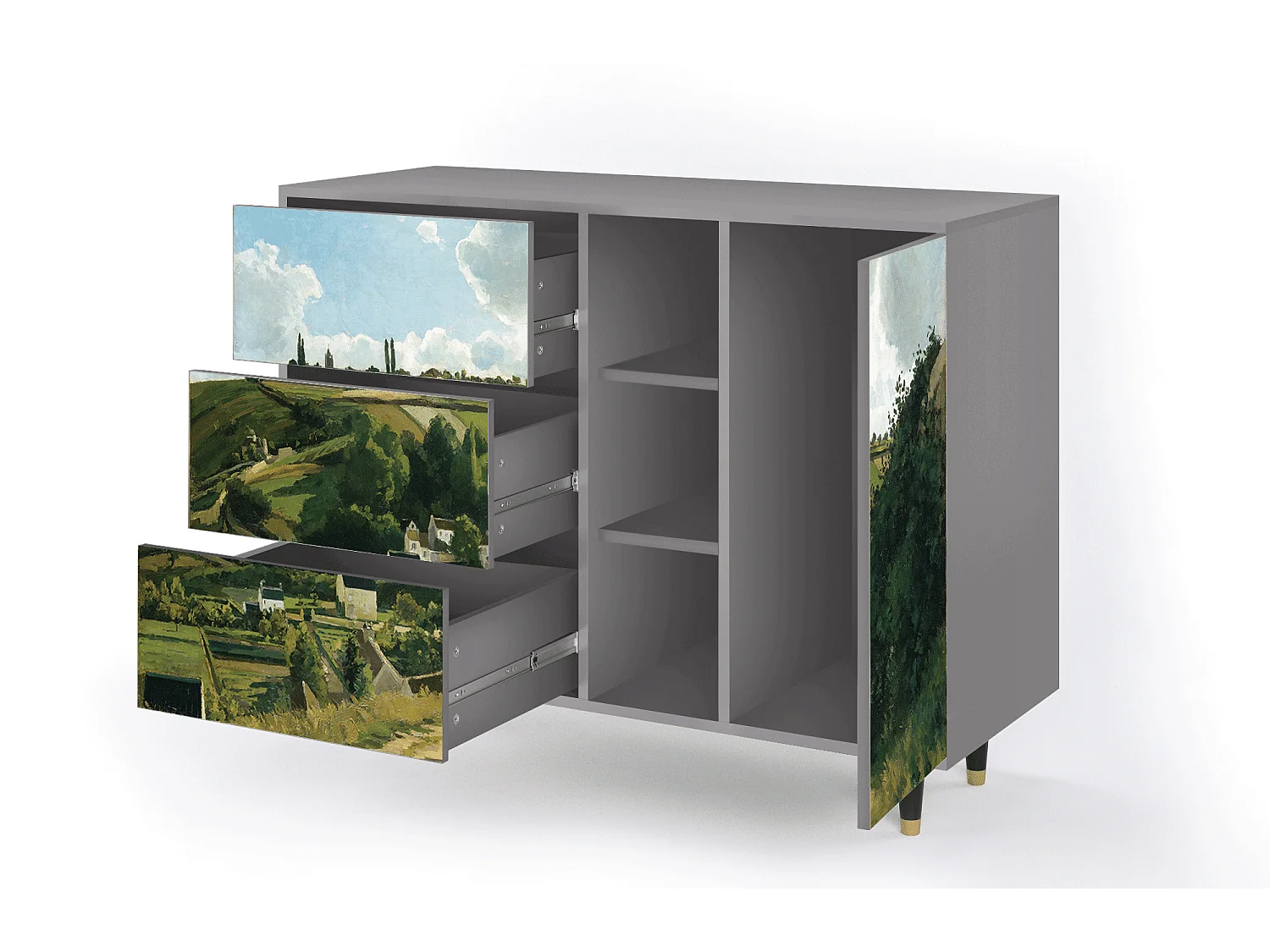 Dressoir - 125x98x48 cm - BS2 - Jalais Hill by Pissarro, Grijs