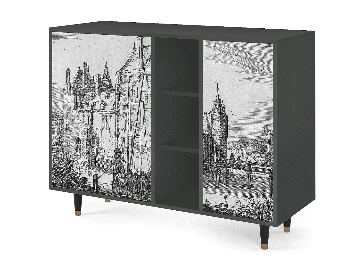 Buffet - 125x98x48 cm - BS2 - Castle by Breugel, Anthracite