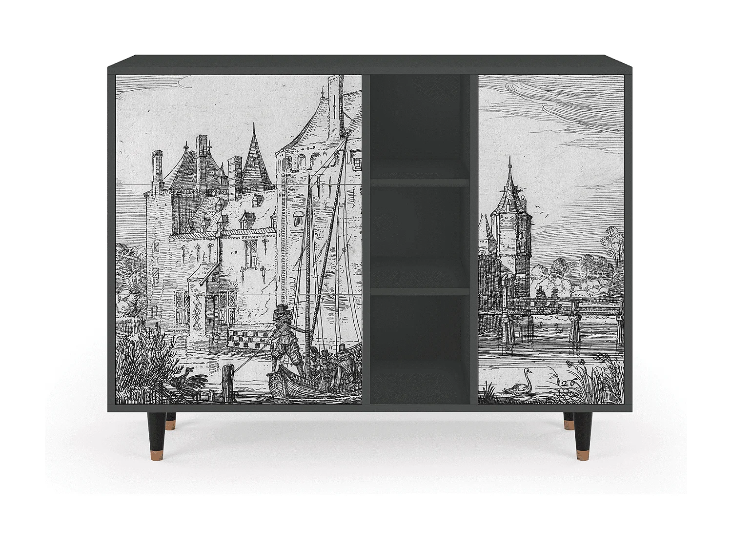 Buffet - 125x98x48 cm - BS2 - Castle by Breugel, Anthracite