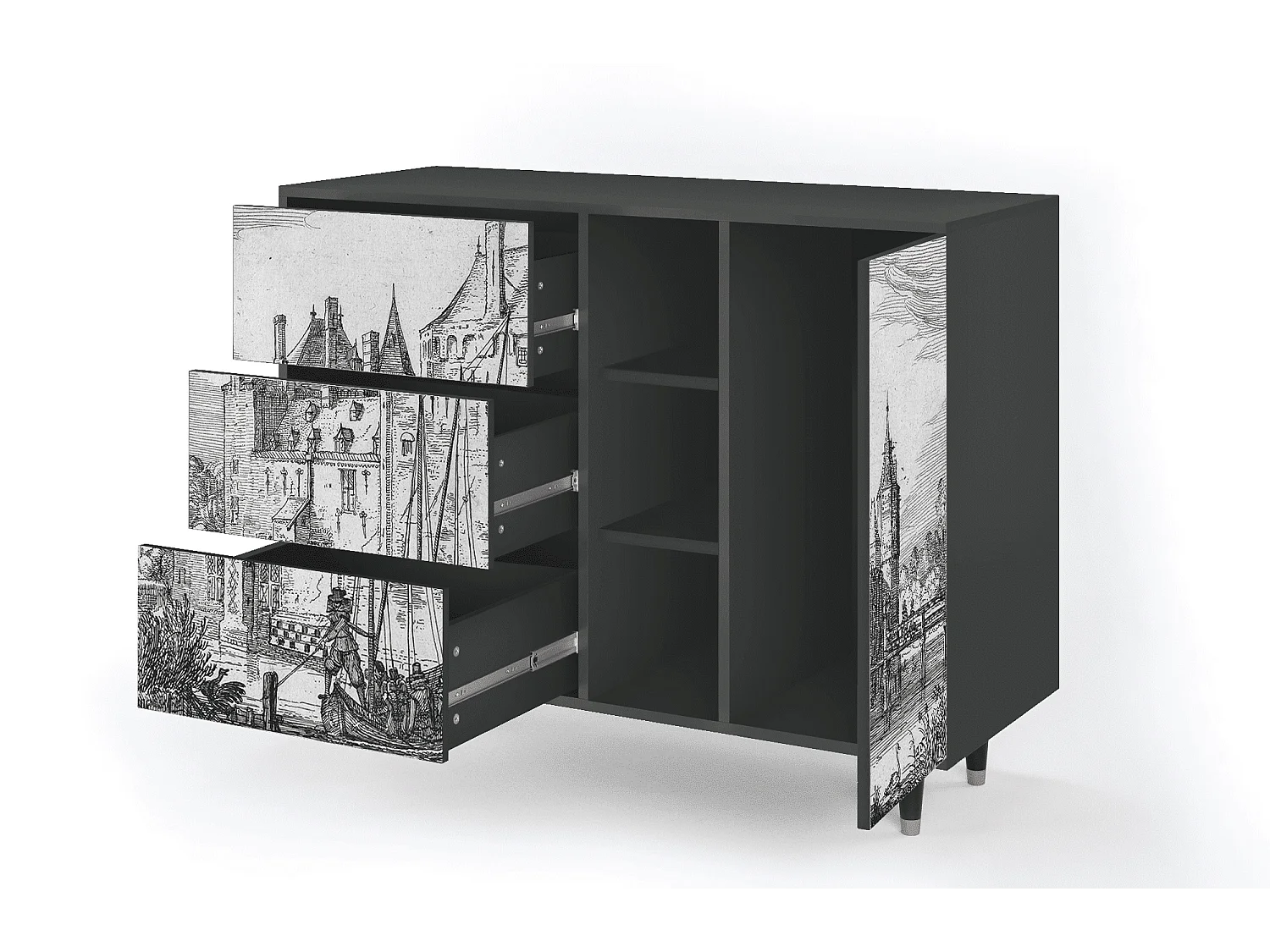 Buffet - 125x98x48 cm - BS2 - Castle by Breugel, Anthracite