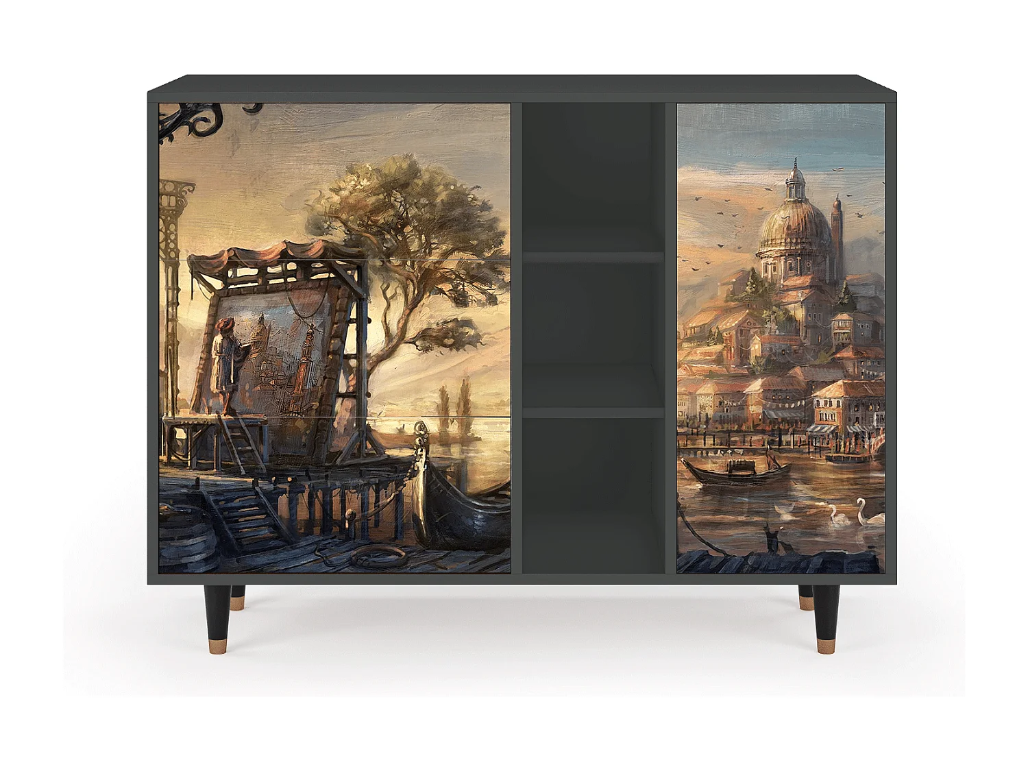 Buffet - 125x98x48 cm - BS2 - Venice, Anthracite