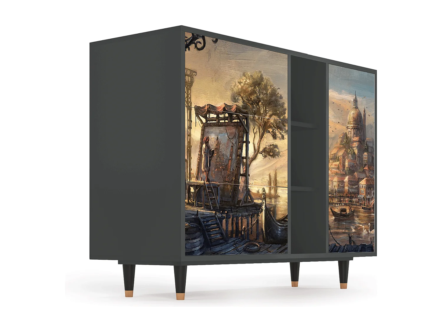 Buffet - 125x98x48 cm - BS2 - Venice, Anthracite