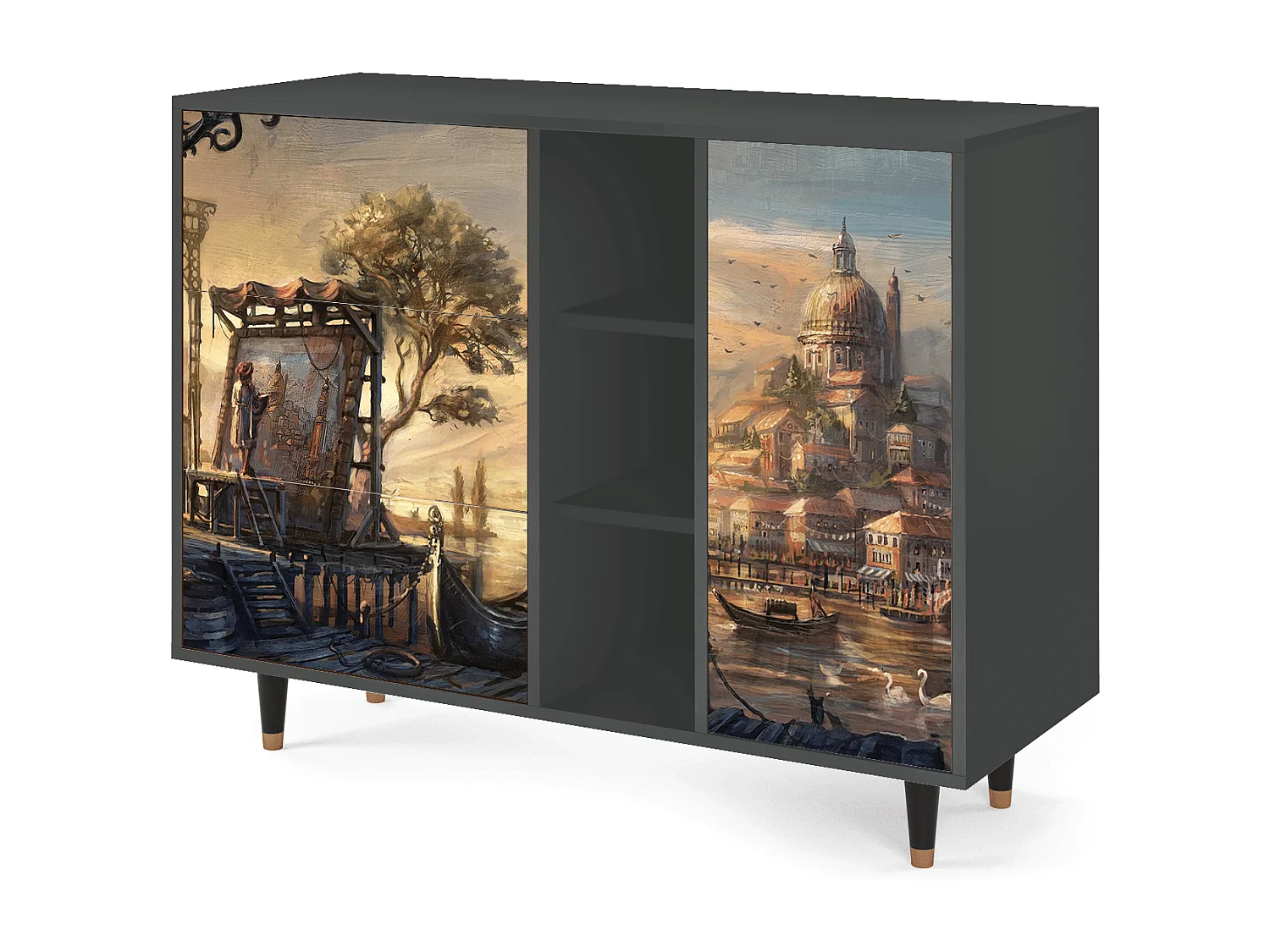 Buffet - 125x98x48 cm - BS2 - Venice, Anthracite