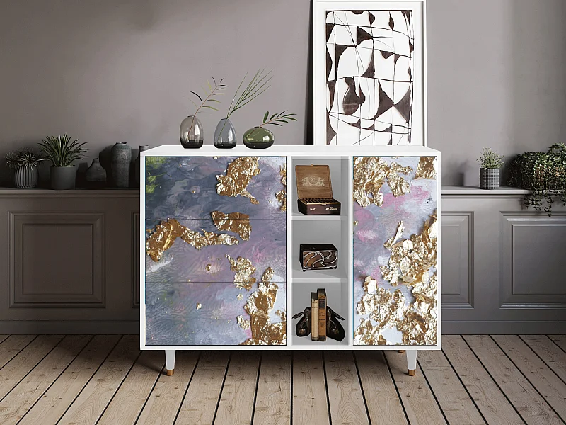 Aparador - 125x98x48 cm - BS2 - Planet Earth, Blanco