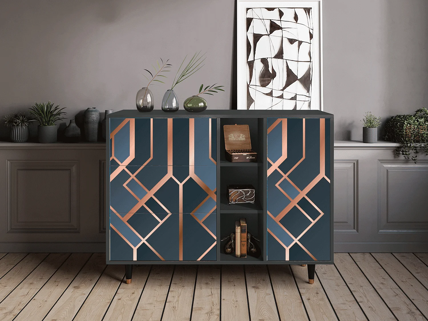 Dressoir - 125x98x48 cm - BS2 - Ashy 1920', Antraciet