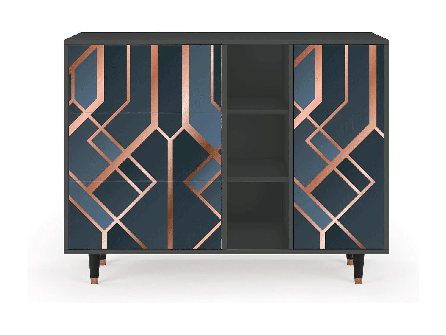 Dressoir - 125x98x48 cm - BS2 - Ashy 1920', Antraciet