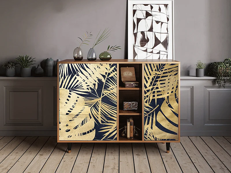 Aparador - 125x98x48 cm - BS2 - Jungle Vibes, Nogal