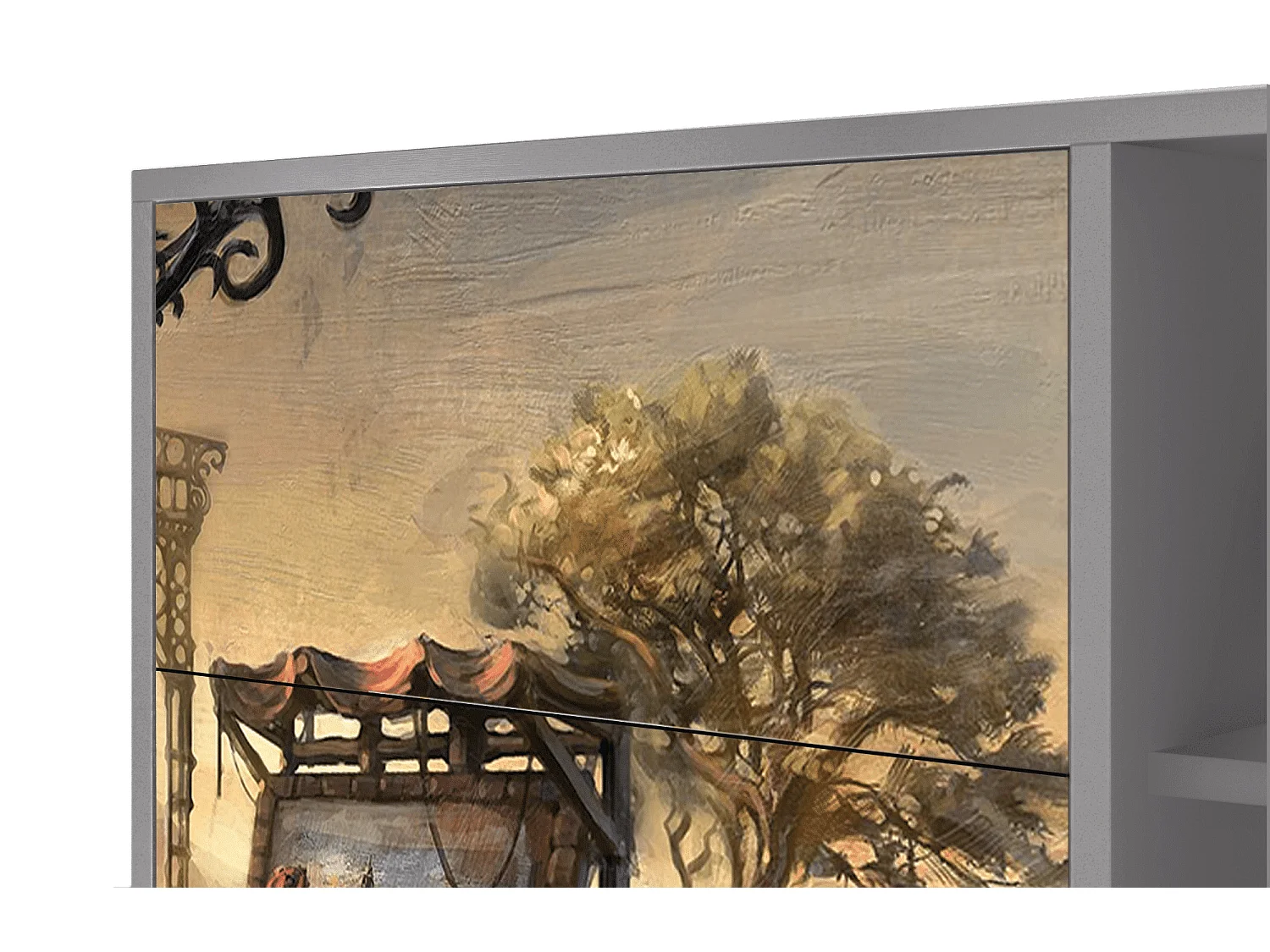 Buffet - 125x98x48 cm - BS2 - Venice, Gris