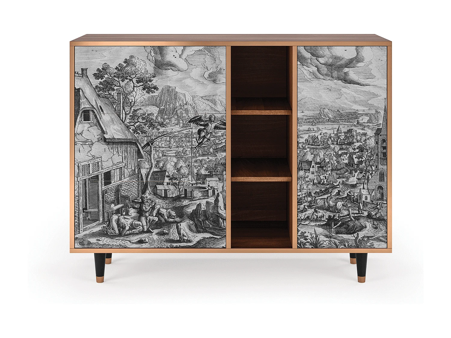 Dressoir - 125x98x48 cm - BS2 - Departure, Walnoot