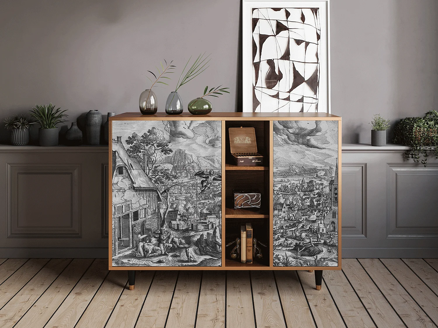 Buffet - 125x98x48 cm - BS2 - Departure, Noyer