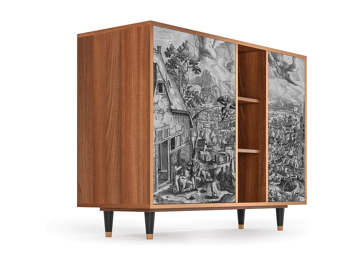 Buffet - 125x98x48 cm - BS2 - Departure, Noyer