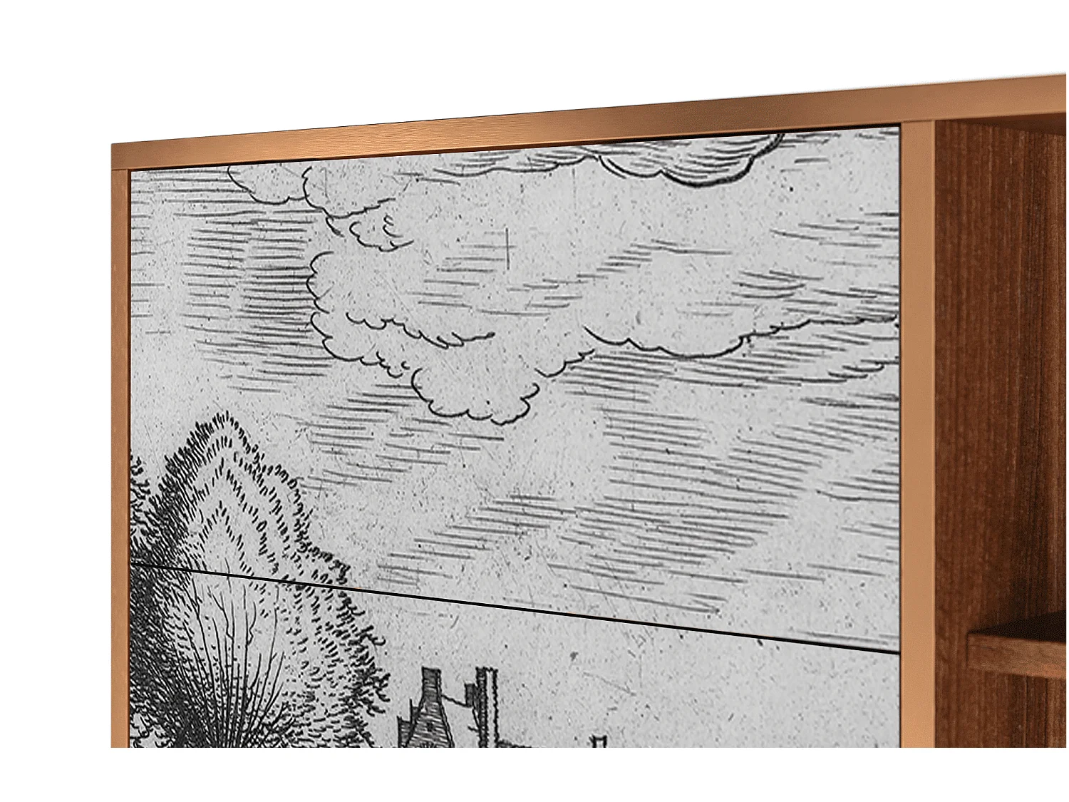 Buffet - 125x98x48 cm - BS2 - Country Village, Noyer